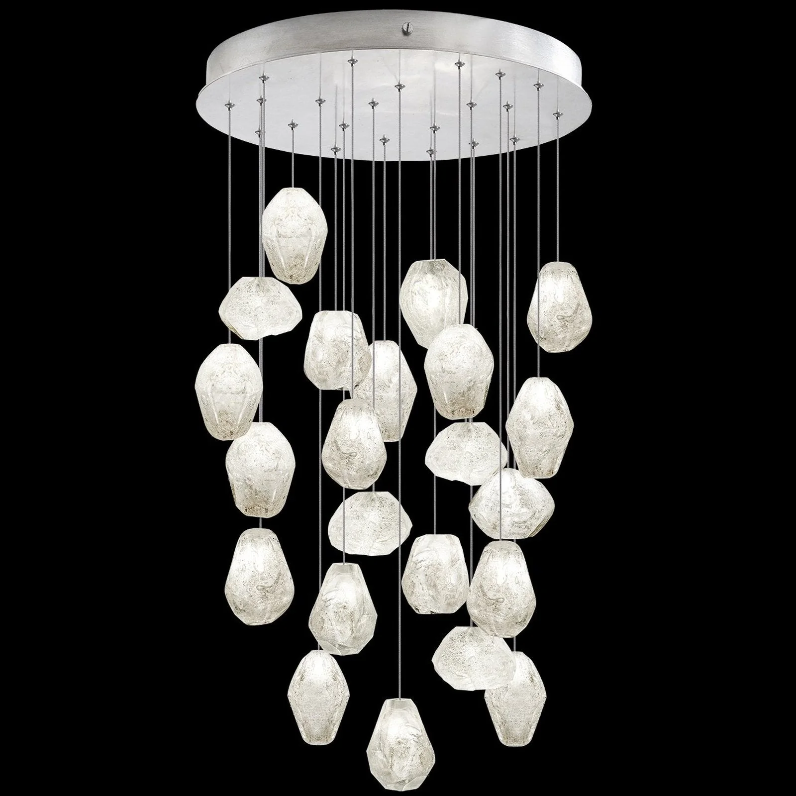 Fine Art Natural Inspirations 24" Clear Quartz Round Pendant - Image 3