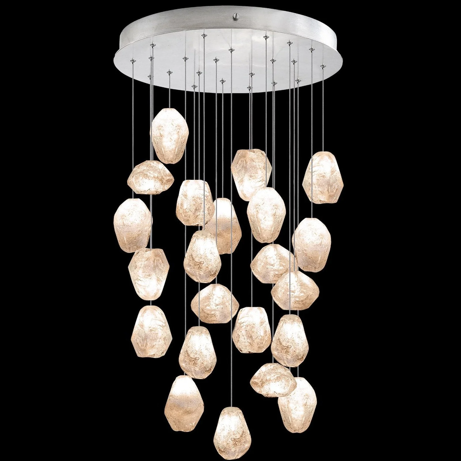 Fine Art Natural Inspirations 24" Natural Quartz Round Pendant - Image 3