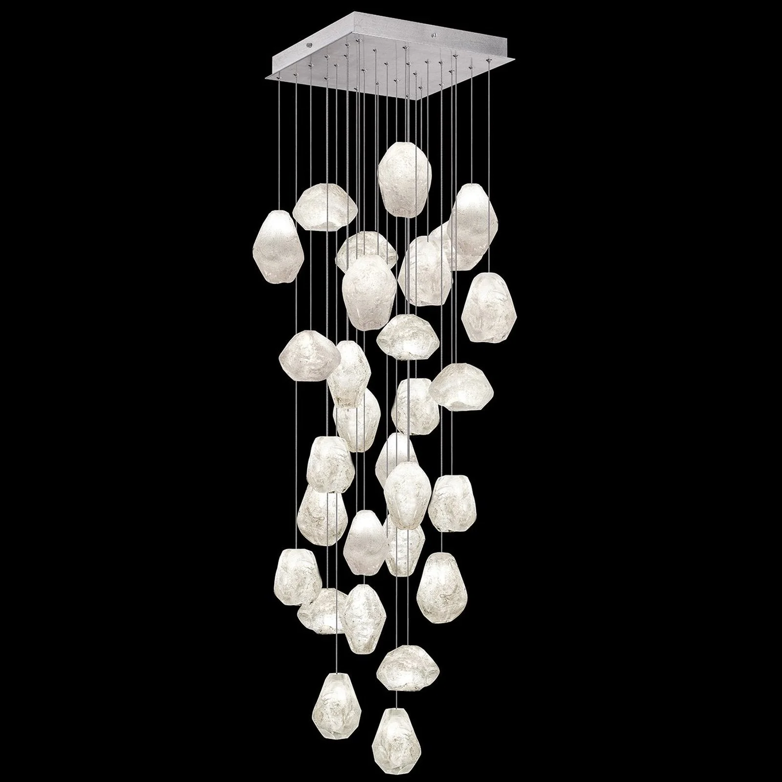 Fine Art Natural Inspirations 30" Clear Quartz Square Pendant - Image 2