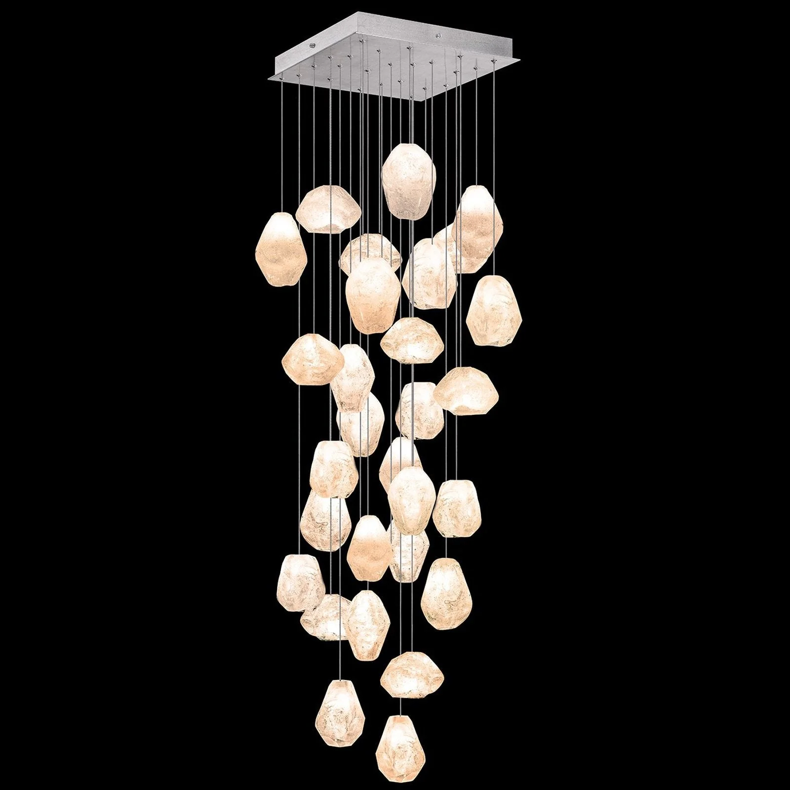 Fine Art Natural Inspirations 30" Natural Quartz Square Pendant - Image 2