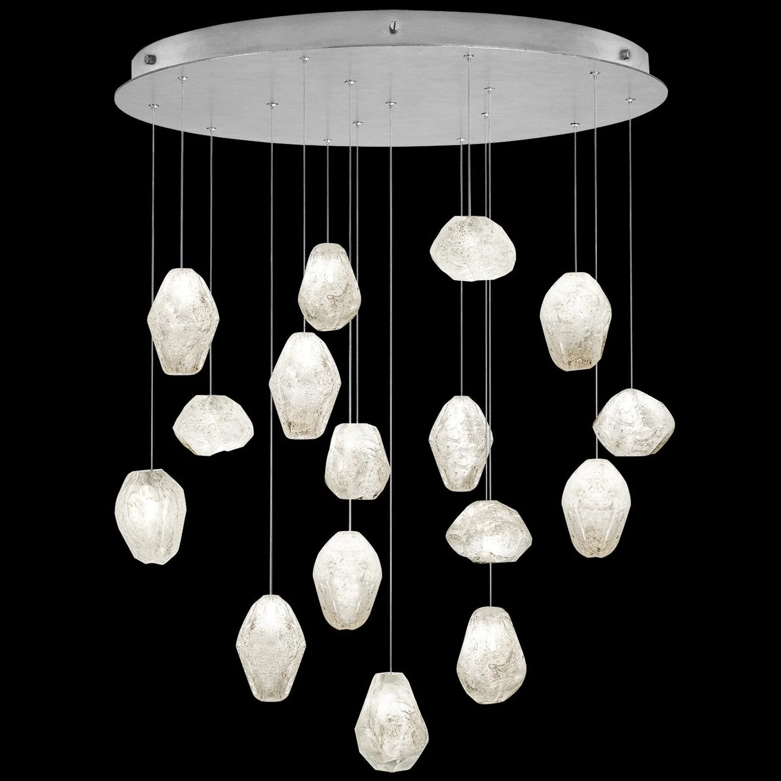 Fine Art Natural Inspirations 32" Clear Quartz Round Pendant - Image 3