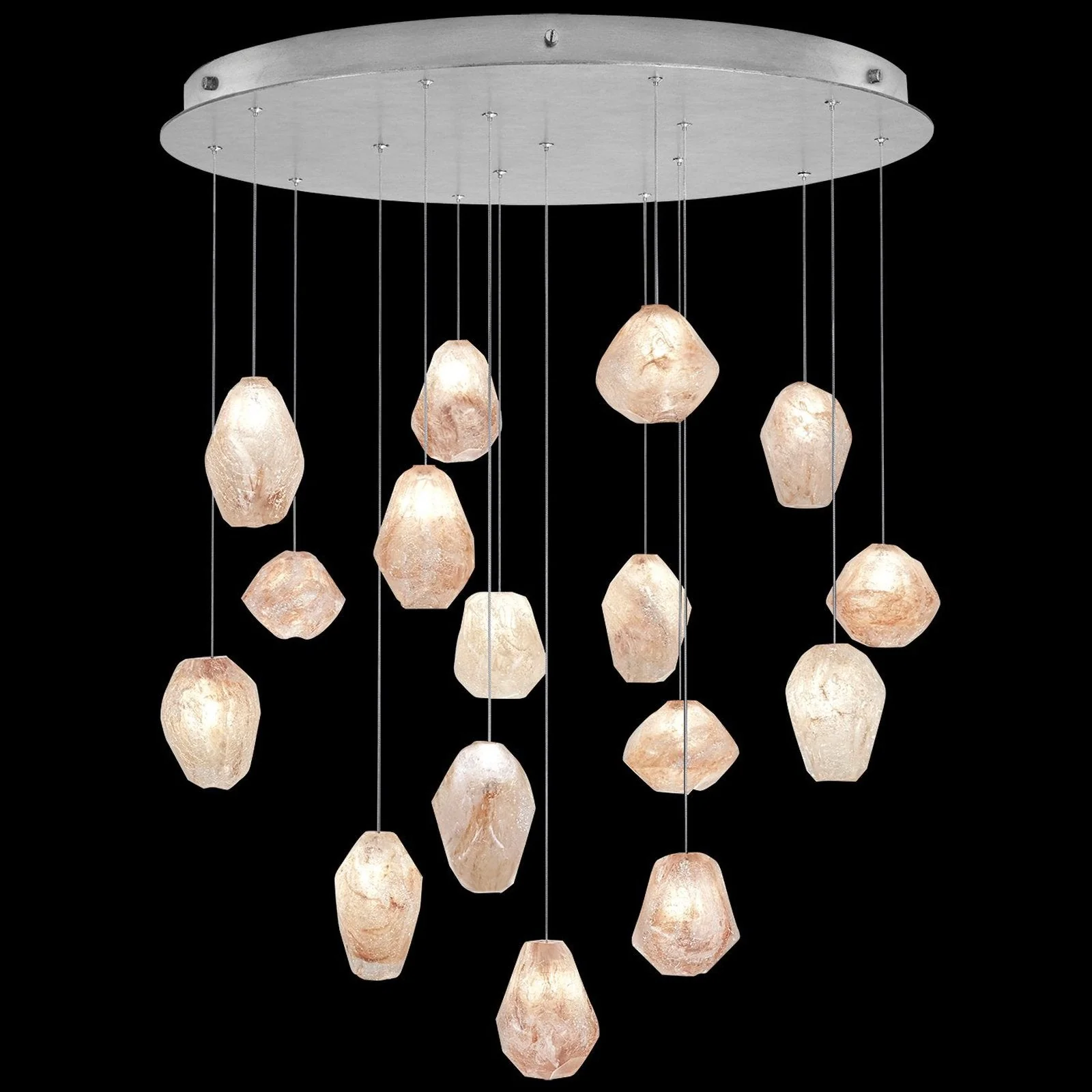 Fine Art Natural Inspirations 32" Natural Quartz Round Pendant - Image 3