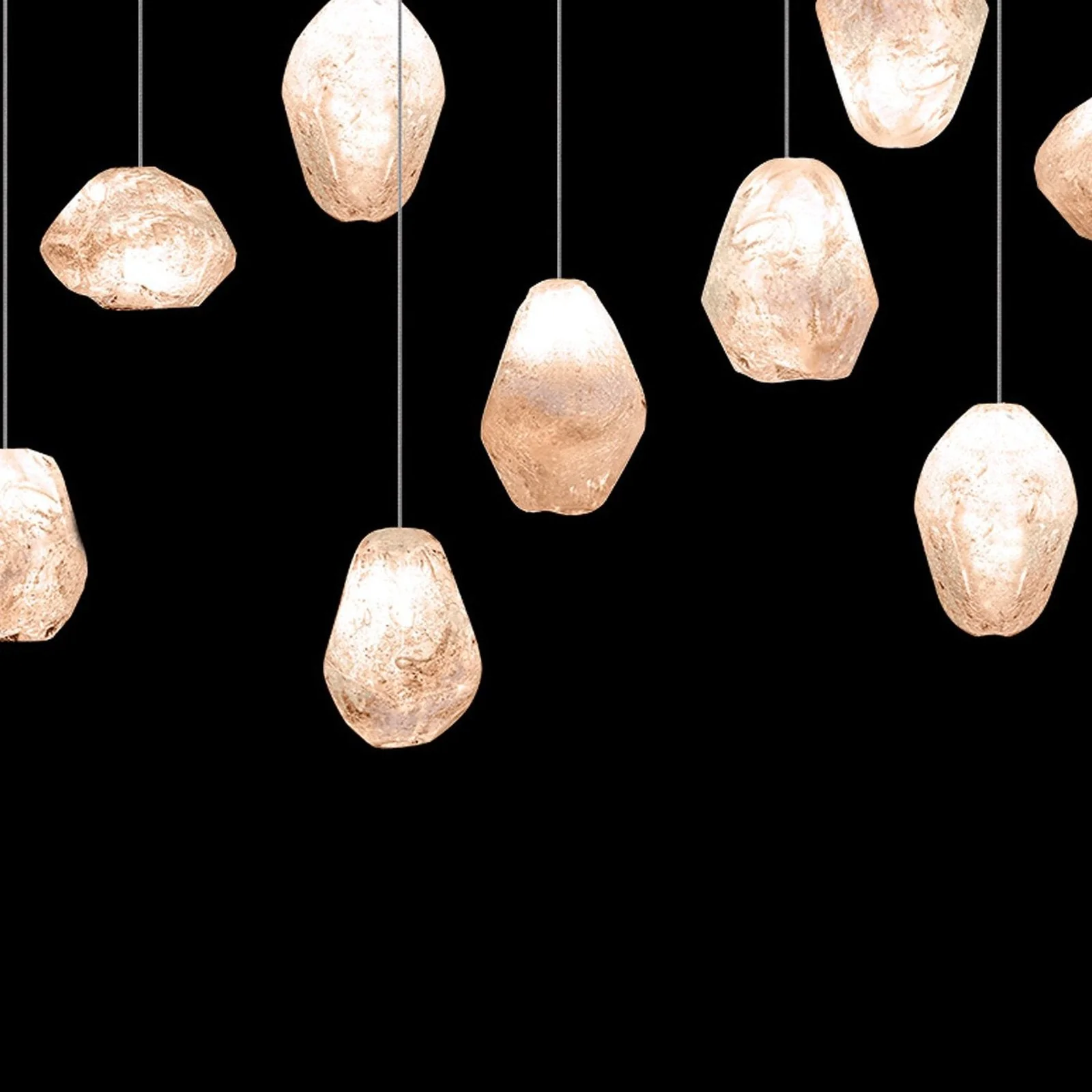 Fine Art Natural Inspirations 32" Natural Quartz Round Pendant - Image 4