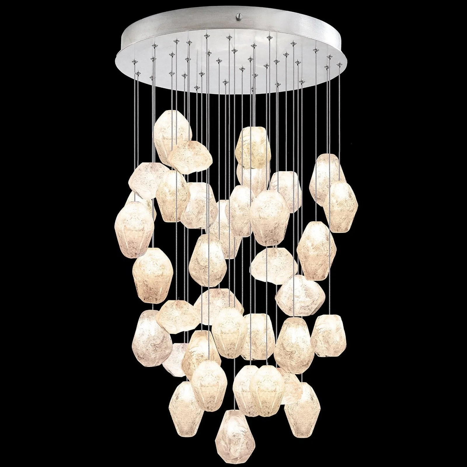 Fine Art Natural Inspirations 34" Natural Quartz Round Pendant - Image 2