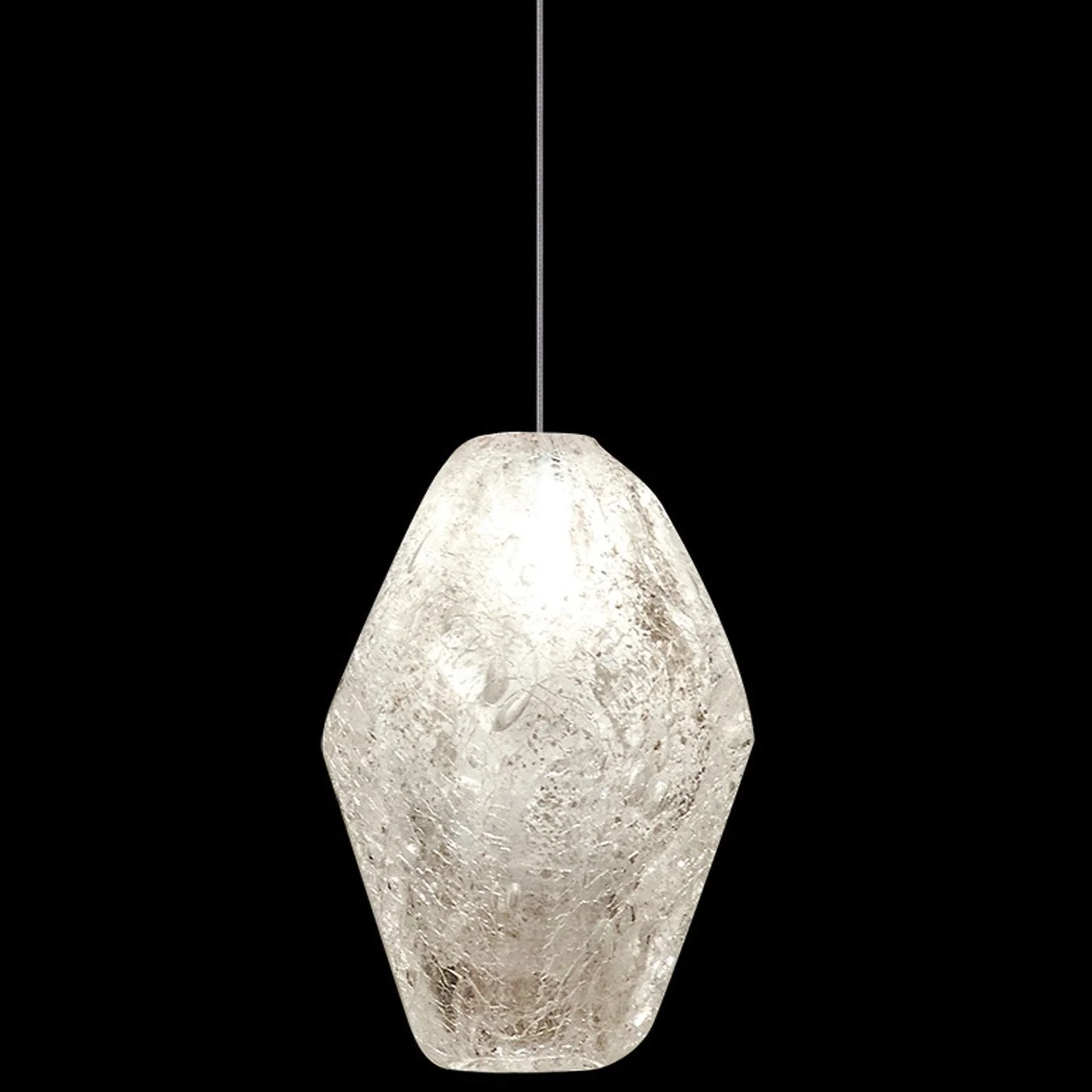 Fine Art Natural Inspirations 4.5" Clear Quartz Round Drop Light - Image 2