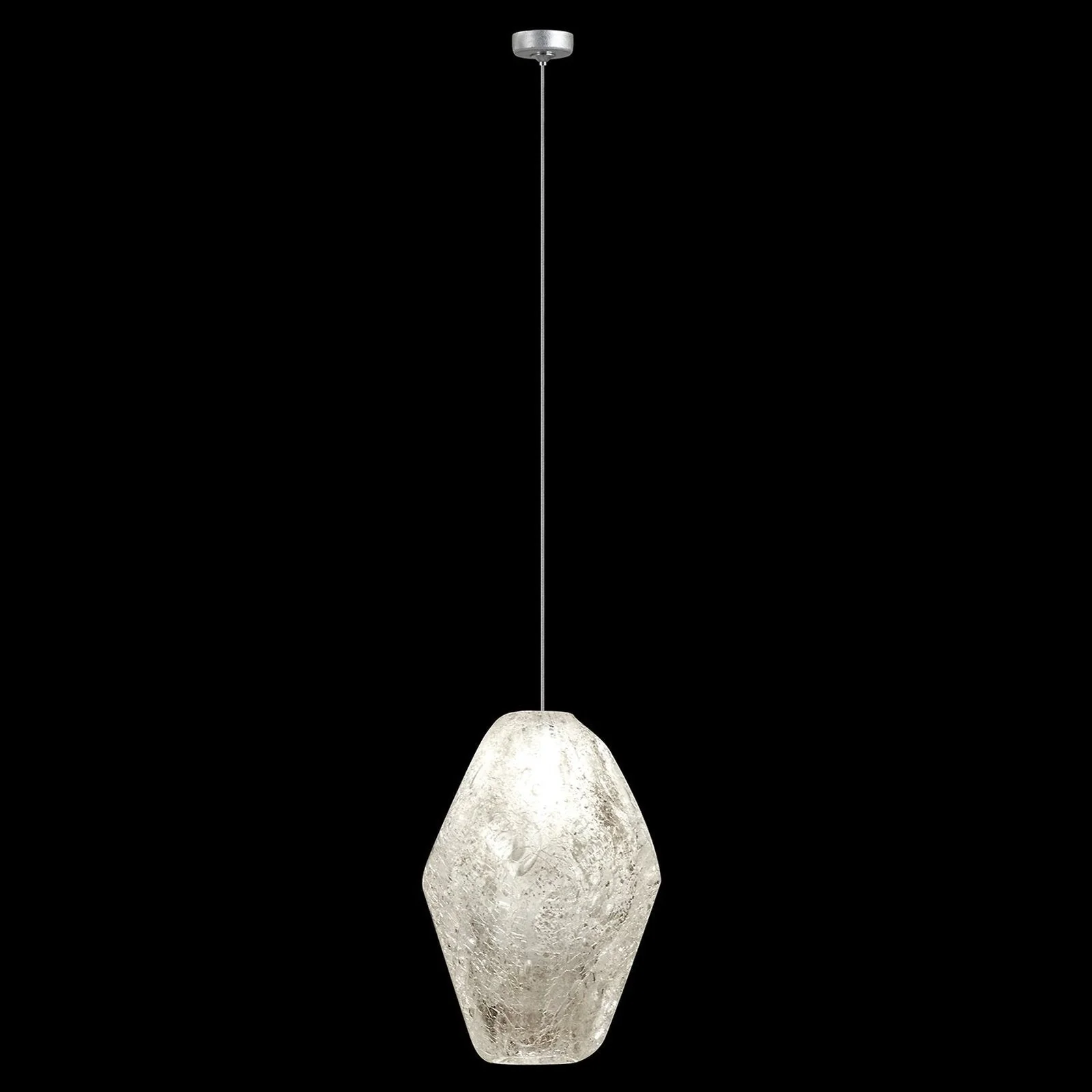 Fine Art Natural Inspirations 4.5" Clear Quartz Round Drop Light - Image 3