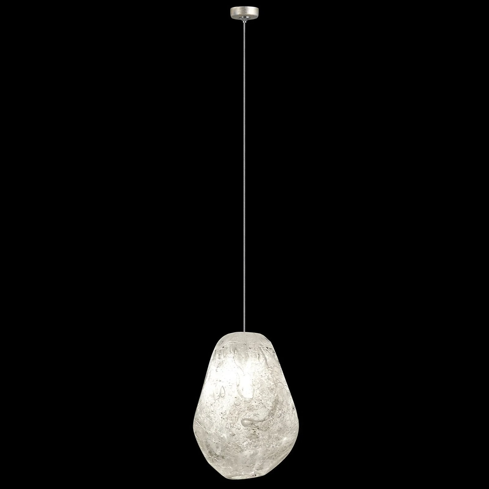 Fine Art Natural Inspirations 4.5" Clear Quartz Round Drop Light - Image 4