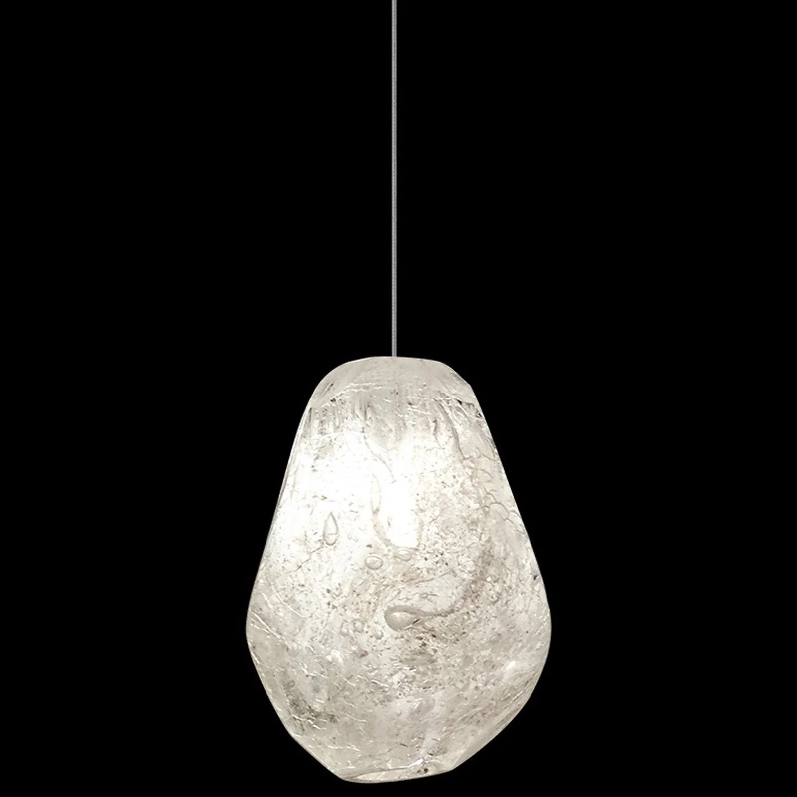 Fine Art Natural Inspirations 4.5" Clear Quartz Round Drop Light - Image 5