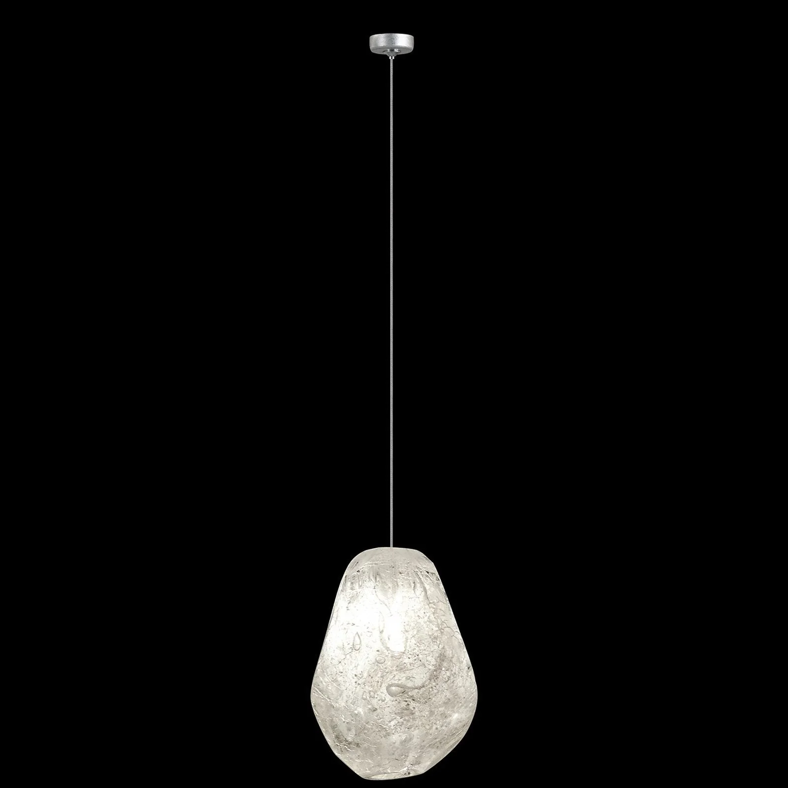 Fine Art Natural Inspirations 4.5" Clear Quartz Round Drop Light - Image 6
