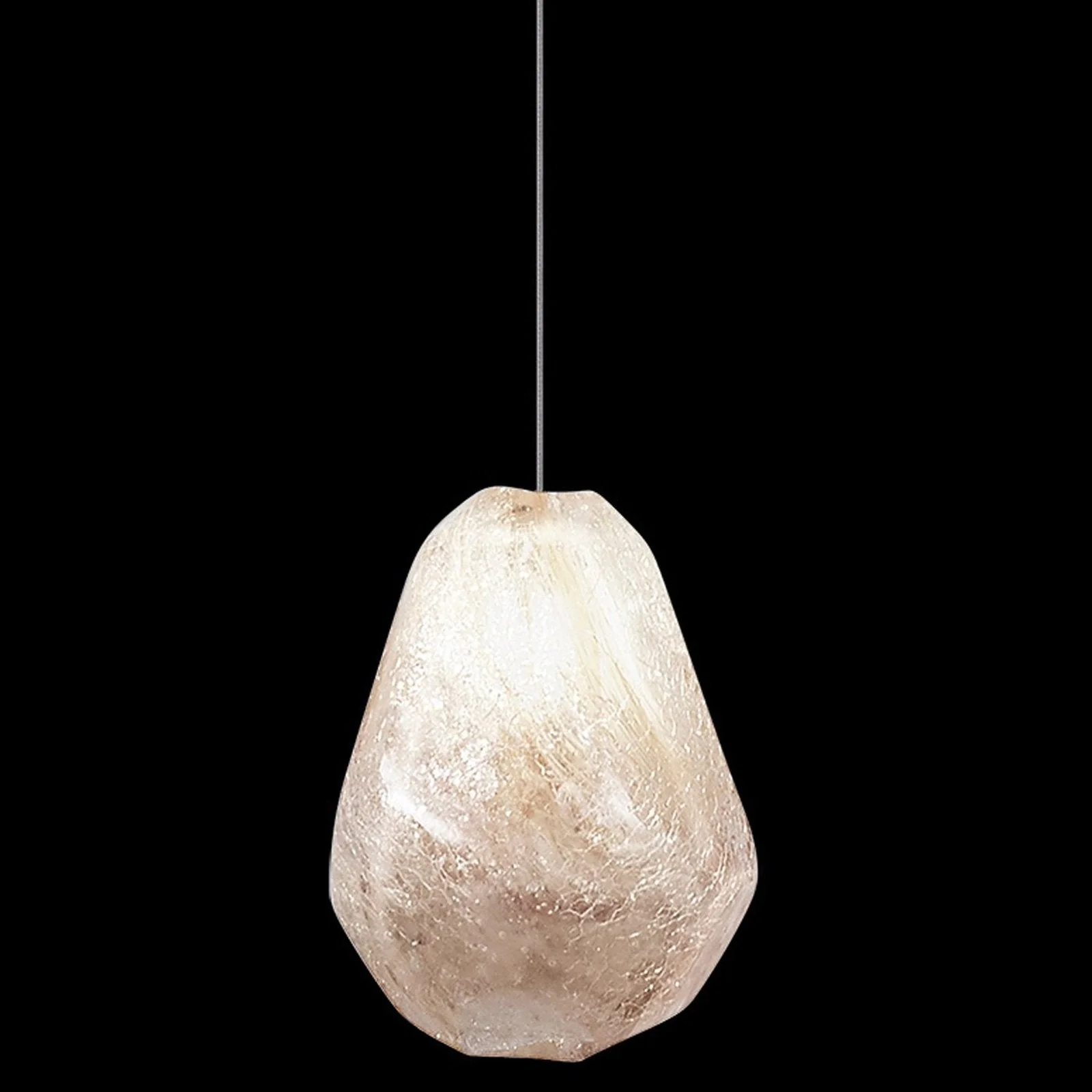 Fine Art Natural Inspirations 4.5" Natural Quartz Round Drop Light - Image 2