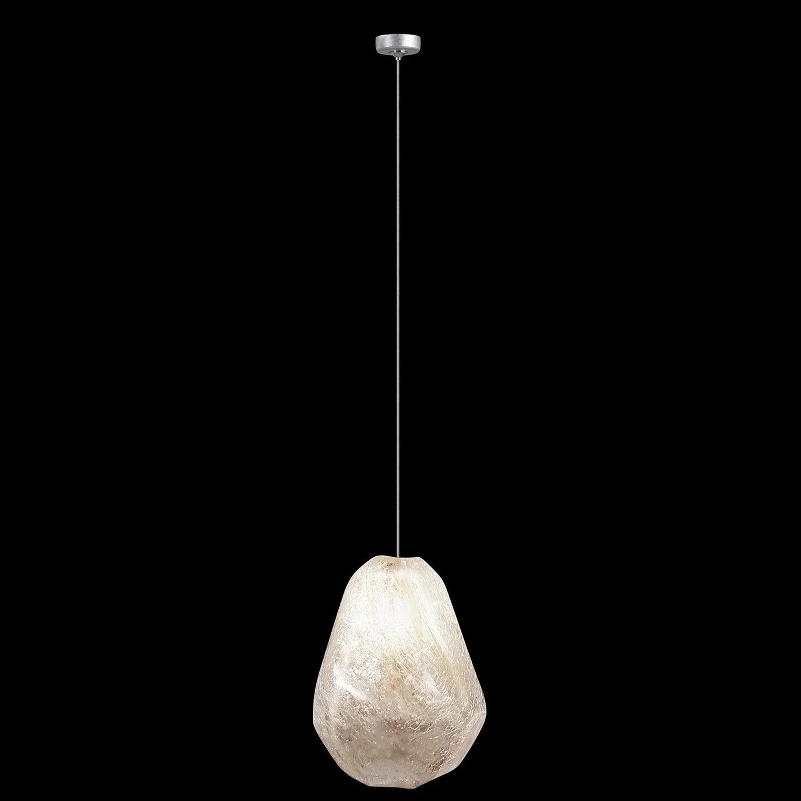 Fine Art Natural Inspirations 4.5" Natural Quartz Round Drop Light - Image 3