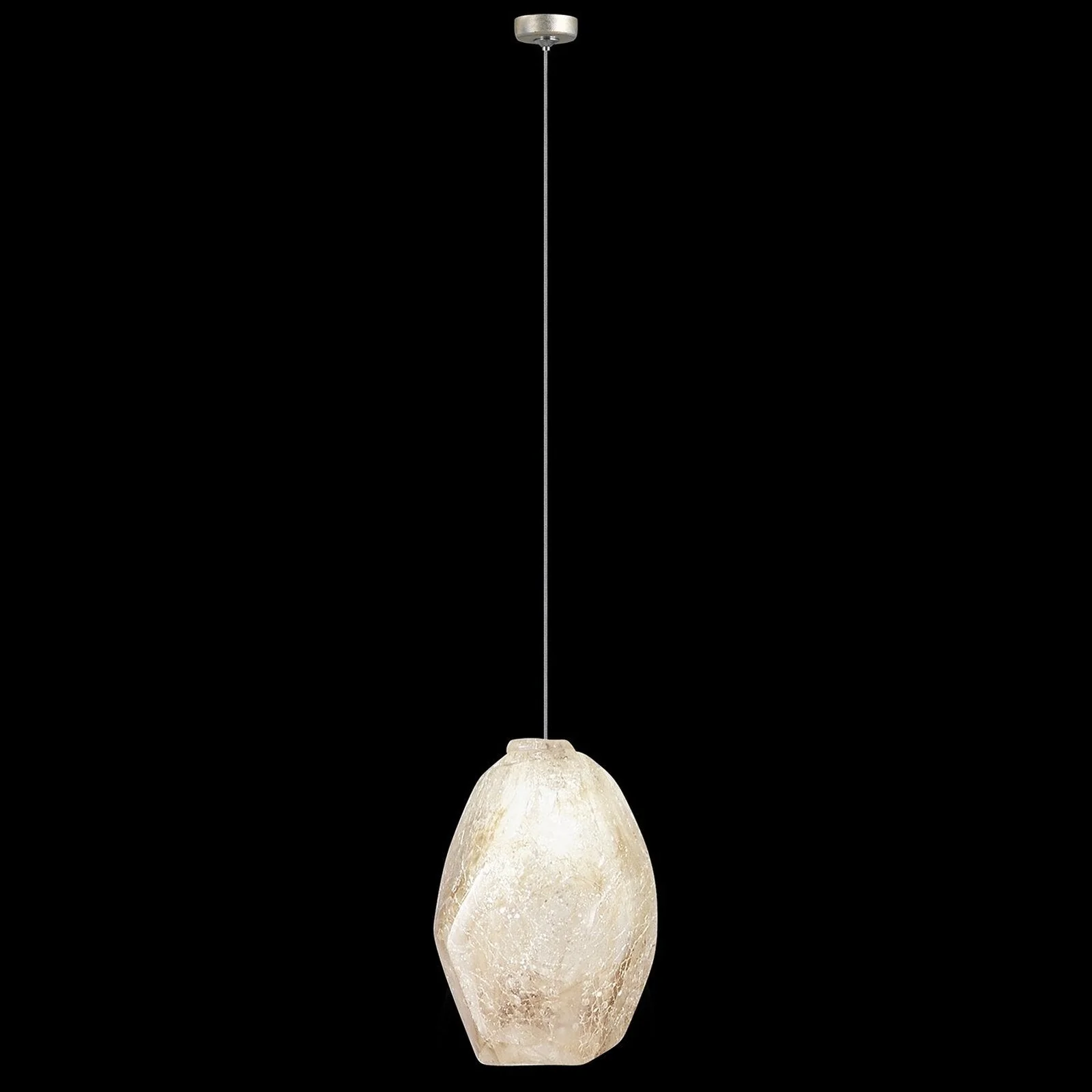 Fine Art Natural Inspirations 4.5" Natural Quartz Round Drop Light - Image 4