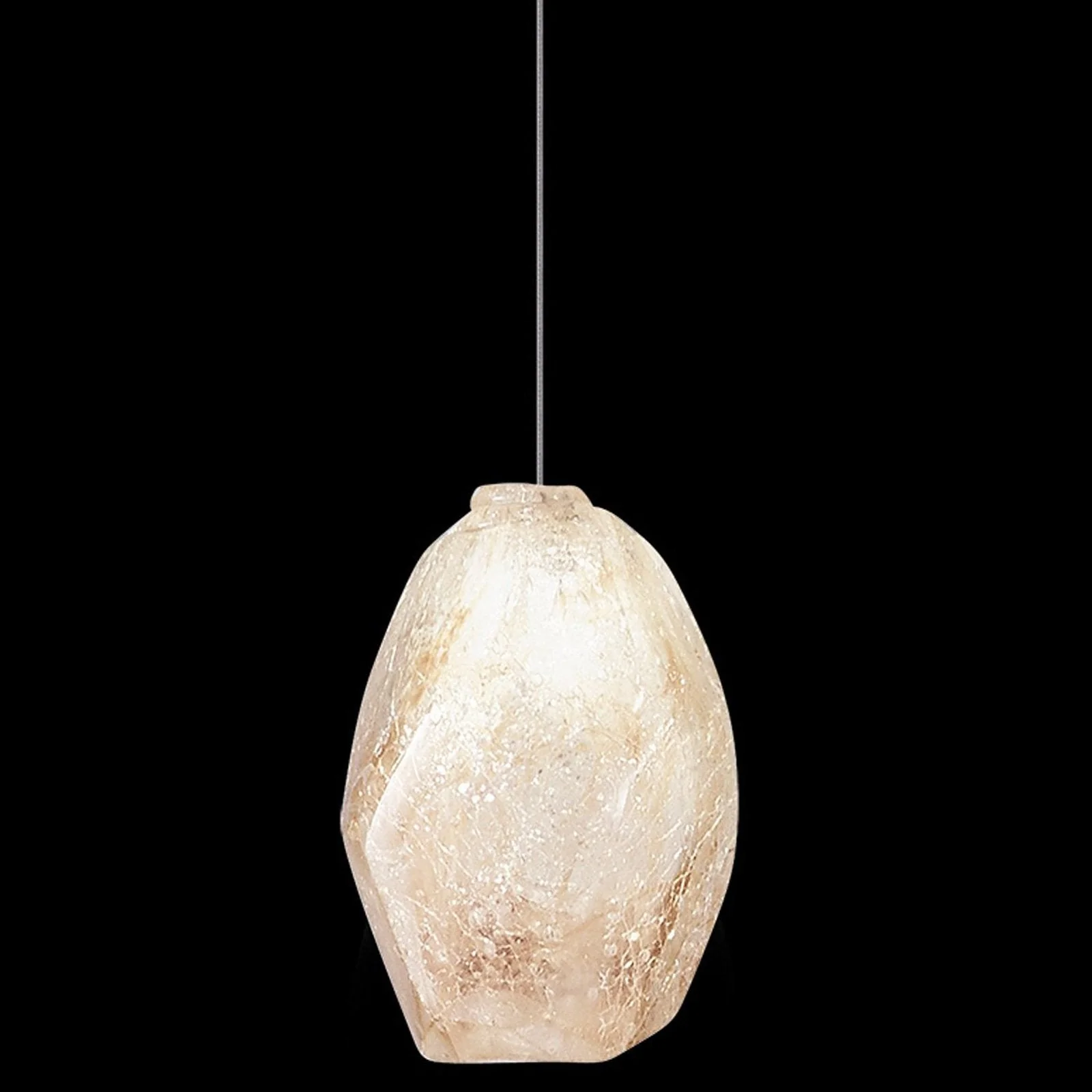 Fine Art Natural Inspirations 4.5" Natural Quartz Round Drop Light - Image 5