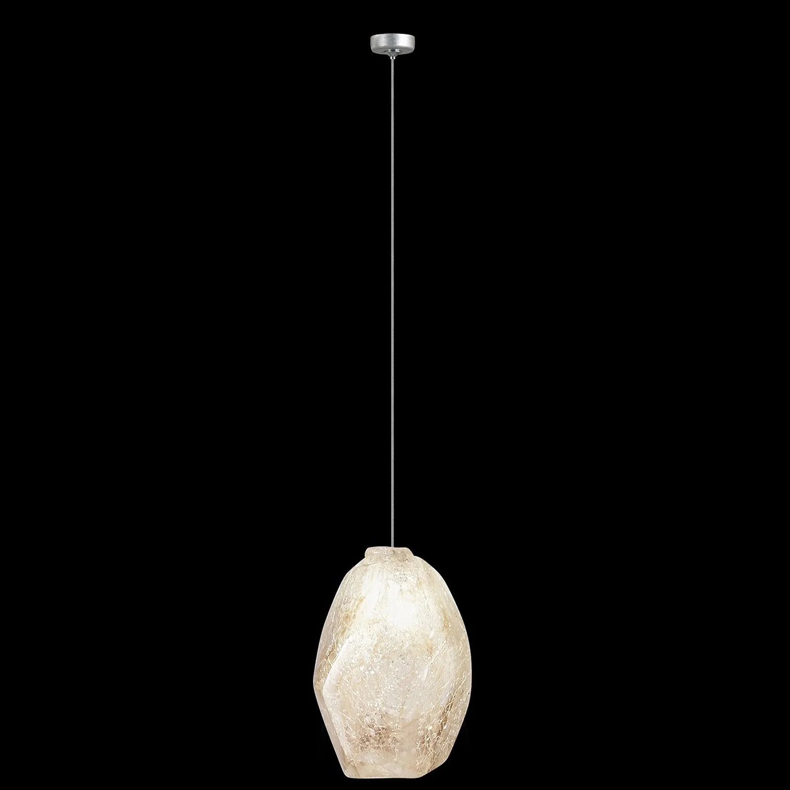 Fine Art Natural Inspirations 4.5" Natural Quartz Round Drop Light - Image 6
