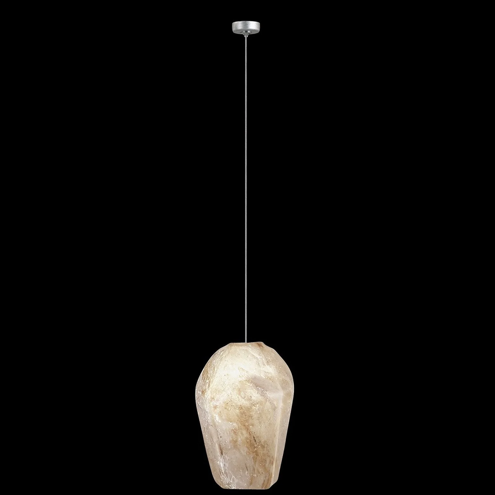 Fine Art Natural Inspirations 4.75" Natural Quartz Round Drop Light - Image 3