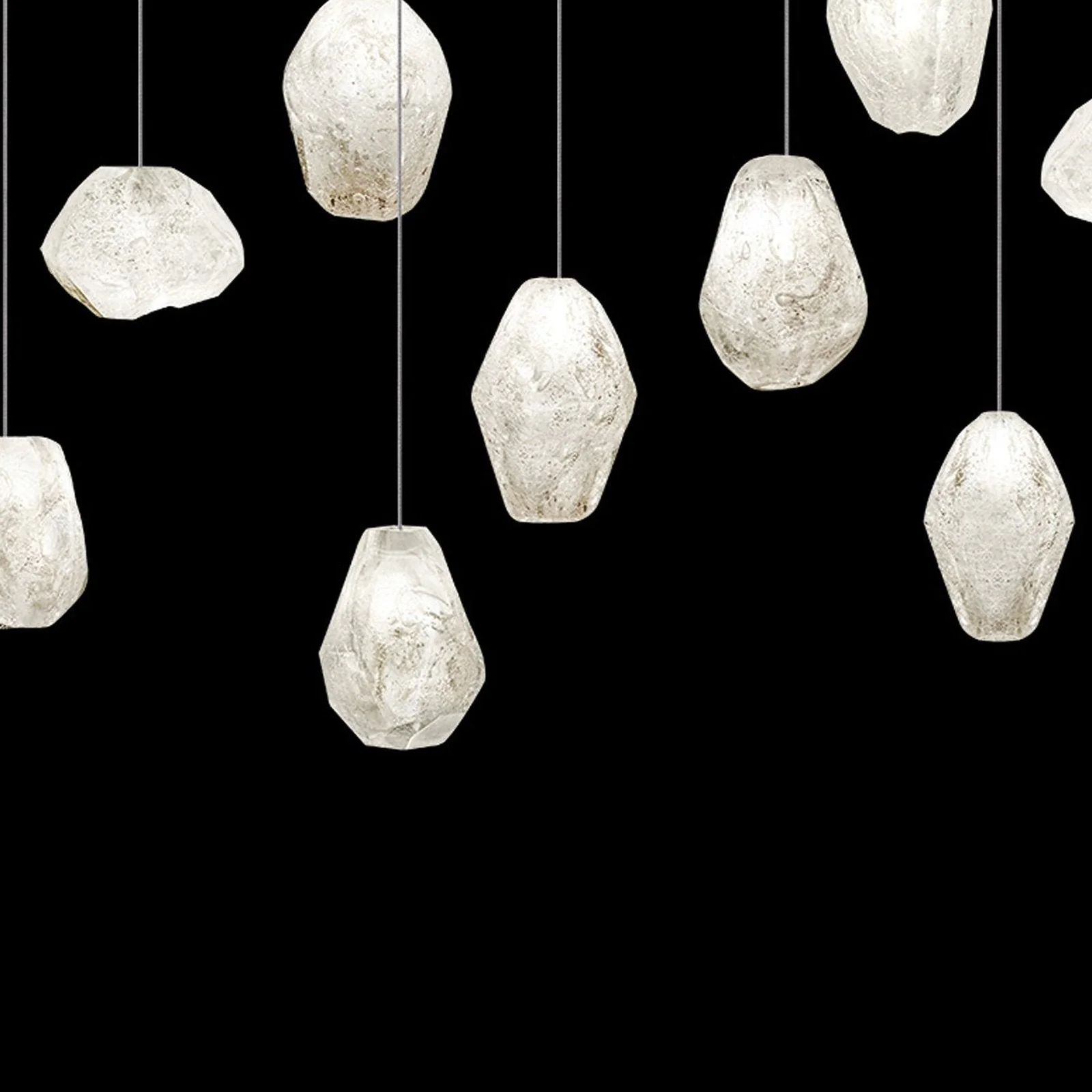 Fine Art Natural Inspirations 48" Clear Quartz Rectangular Pendant - Image 3