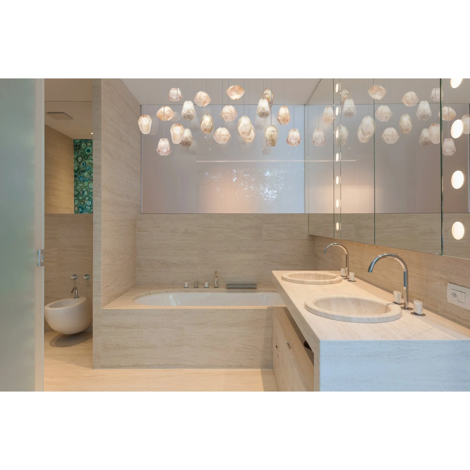 Fine Art Natural Inspirations 48" Natural Quartz Rectangular Pendant - Image 2