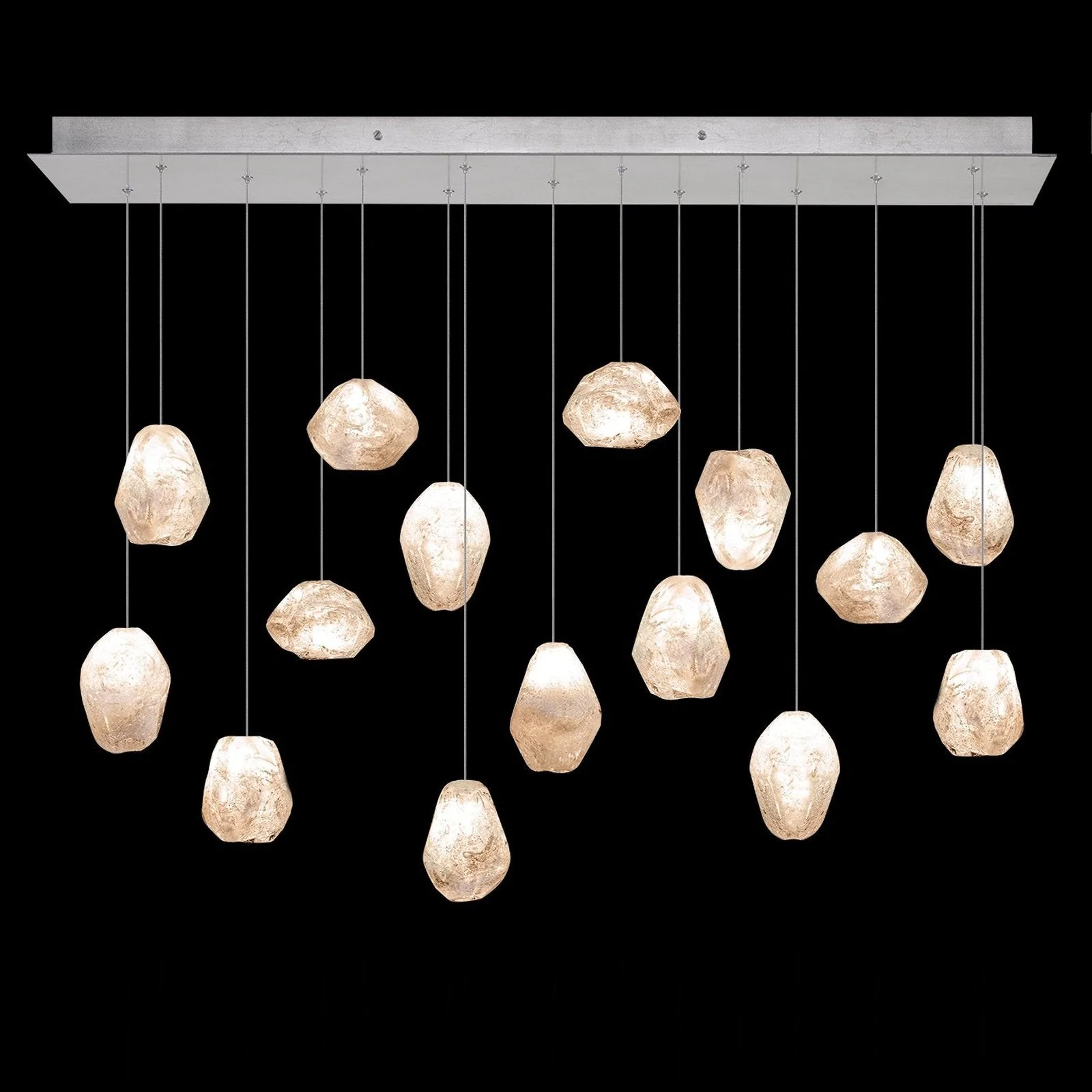Fine Art Natural Inspirations 48" Natural Quartz Rectangular Pendant - Image 4