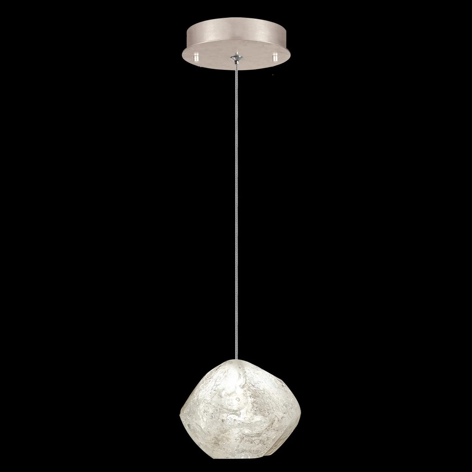 Fine Art Natural Inspirations 5.5" Clear Quartz Round Drop Light - Image 10