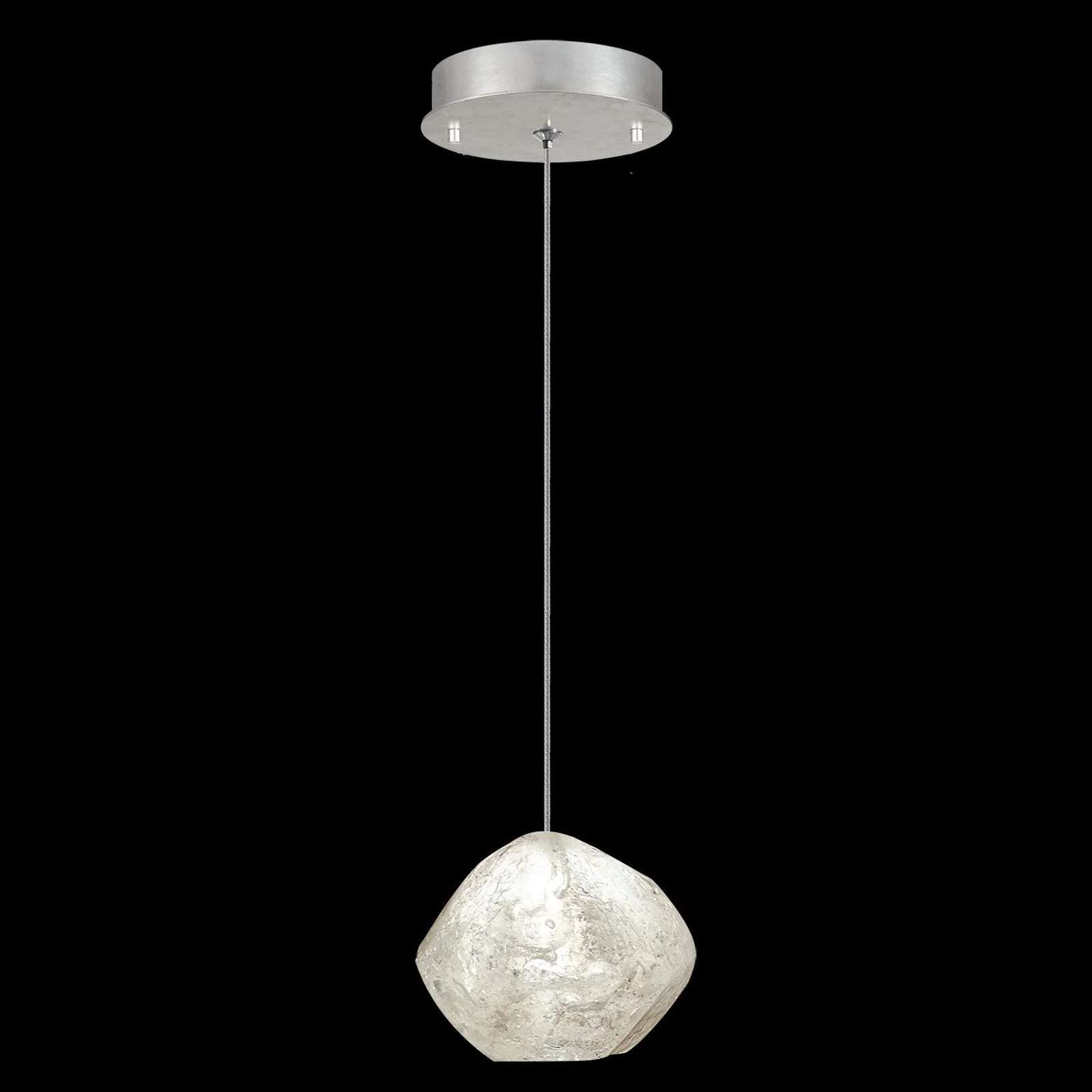 Fine Art Natural Inspirations 5.5" Clear Quartz Round Drop Light - Image 12