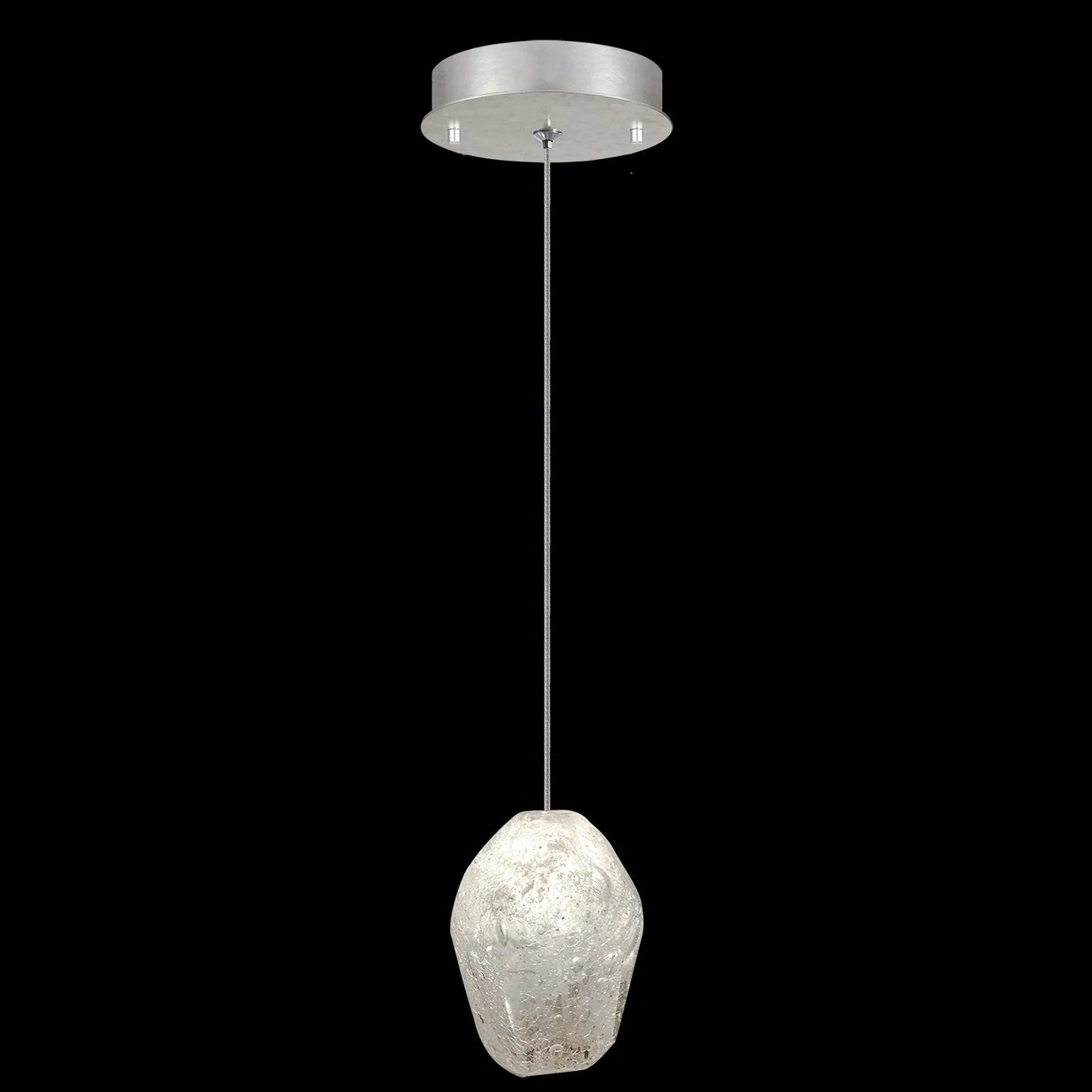 Fine Art Natural Inspirations 5.5" Clear Quartz Round Drop Light - Image 3