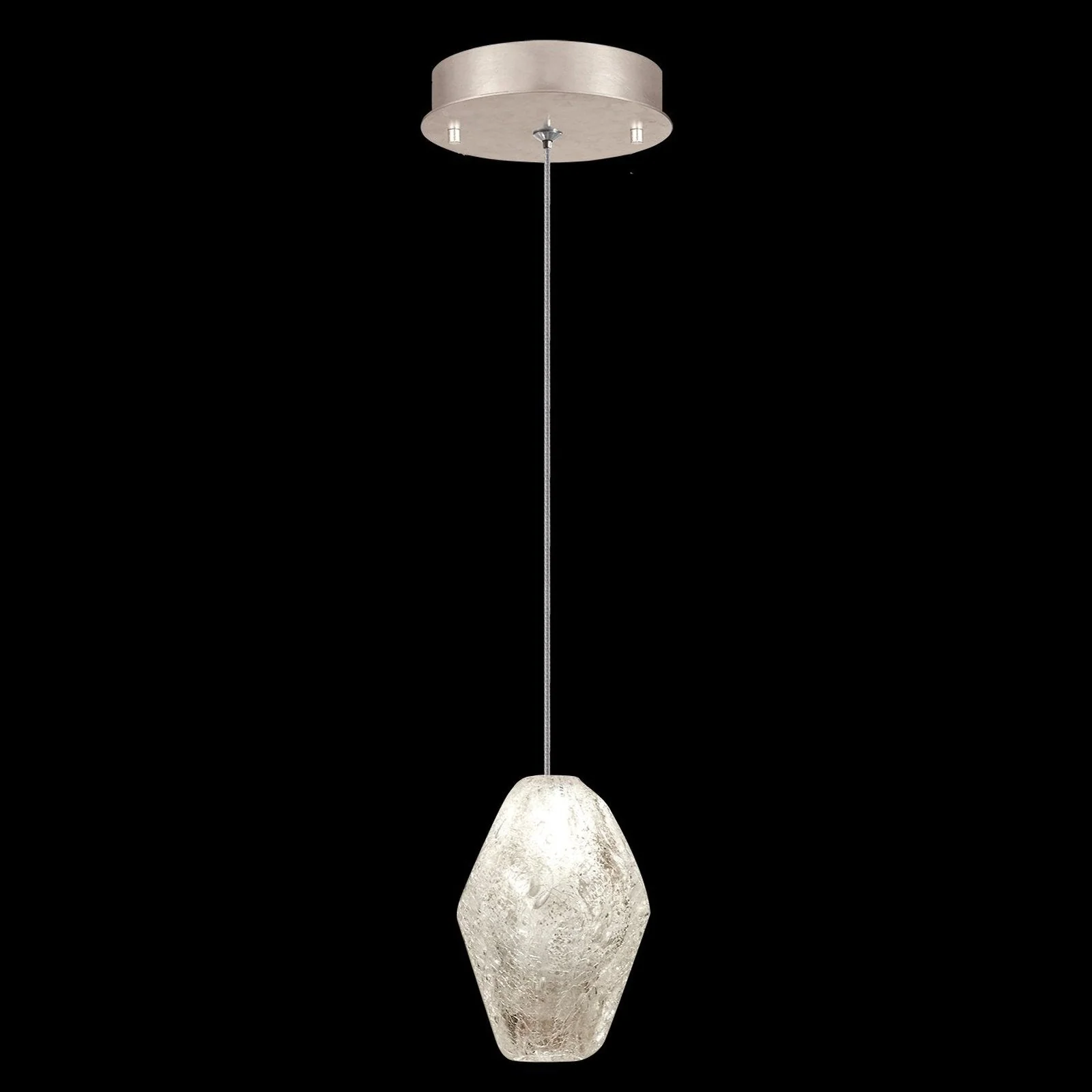 Fine Art Natural Inspirations 5.5" Clear Quartz Round Drop Light - Image 4