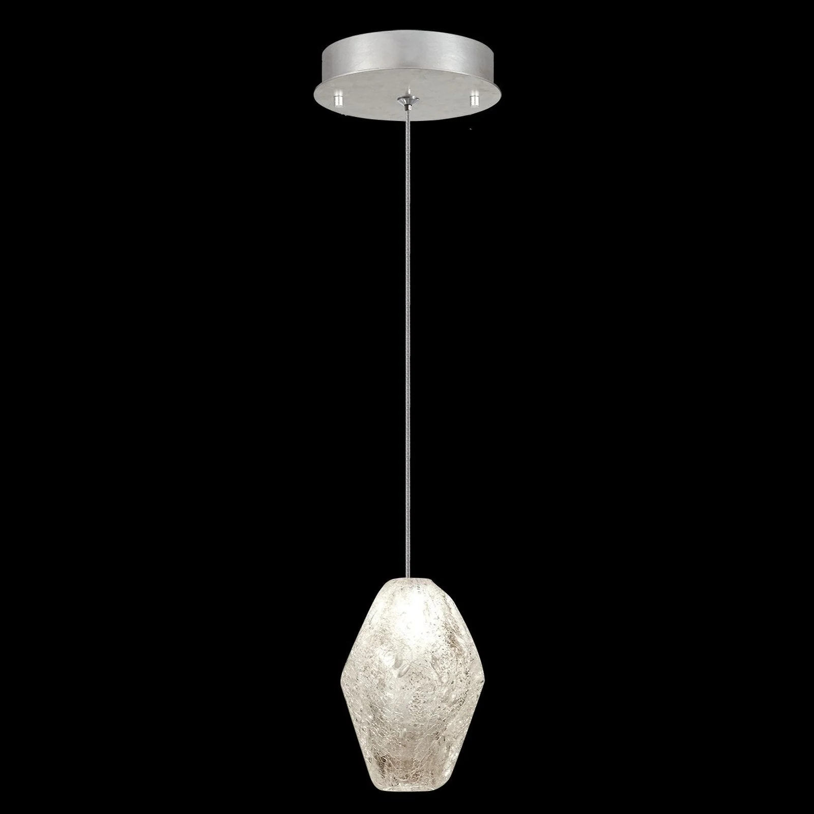 Fine Art Natural Inspirations 5.5" Clear Quartz Round Drop Light - Image 6