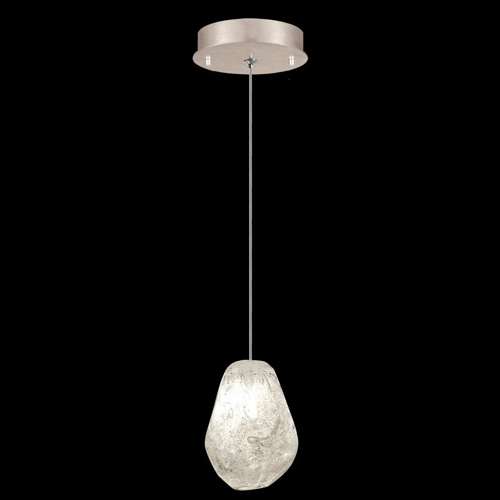 Fine Art Natural Inspirations 5.5" Clear Quartz Round Drop Light - Image 7