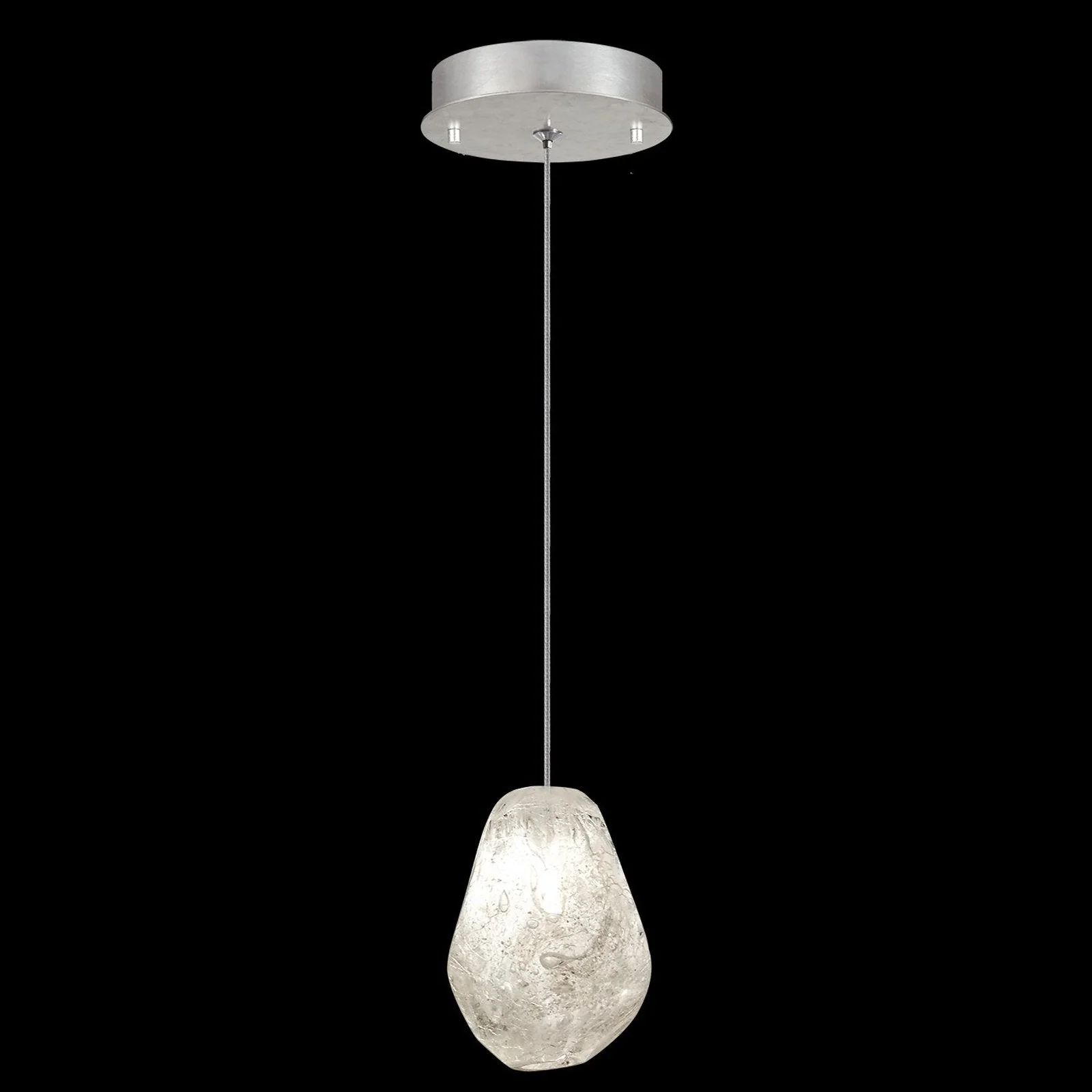 Fine Art Natural Inspirations 5.5" Clear Quartz Round Drop Light - Image 9