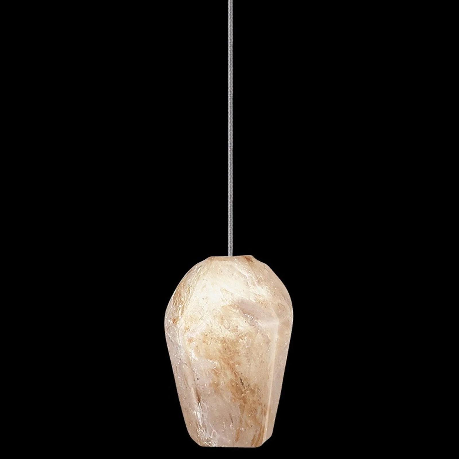 Fine Art Natural Inspirations 5.5" Natural Quartz Round Drop Light - Image 2