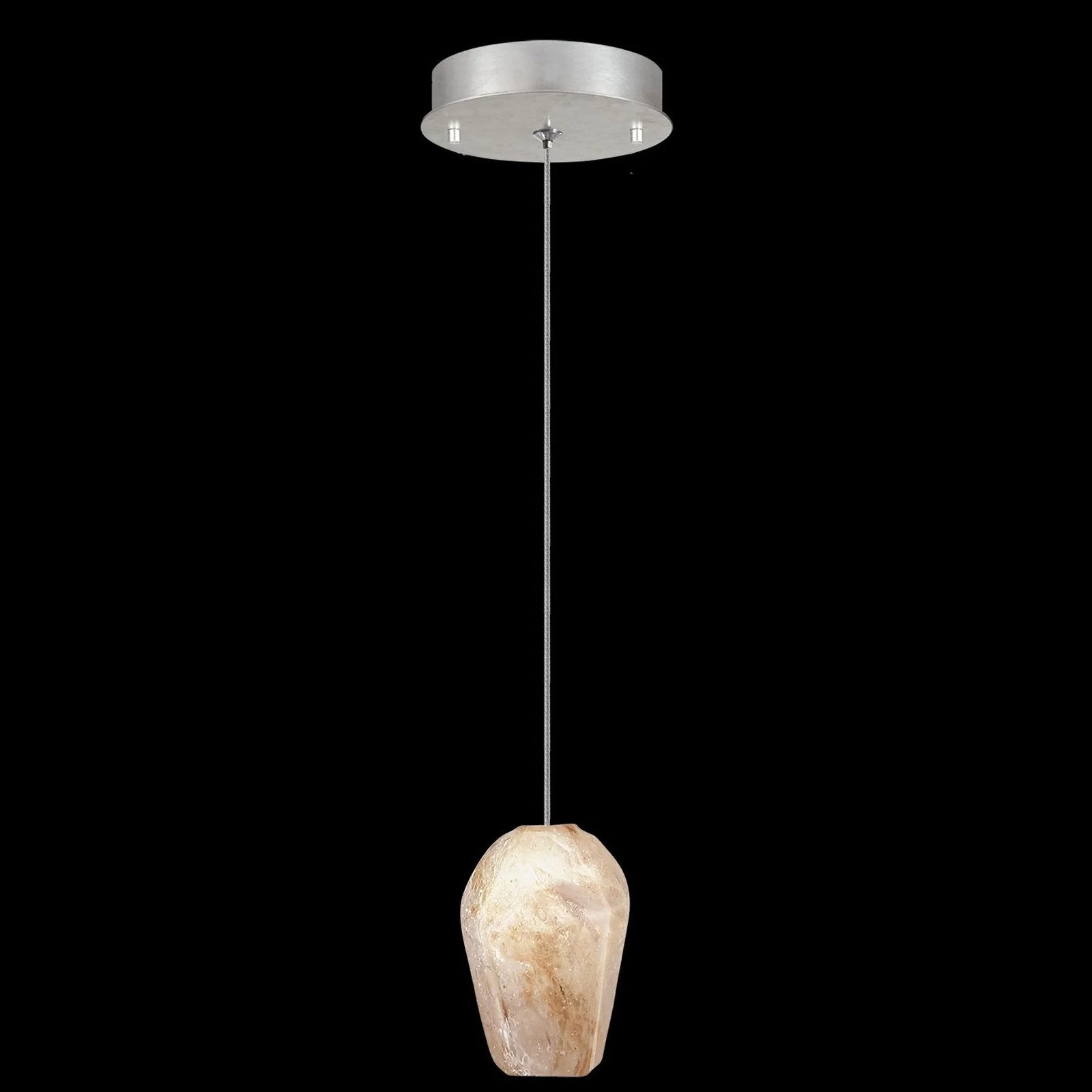 Fine Art Natural Inspirations 5.5" Natural Quartz Round Drop Light - Image 3