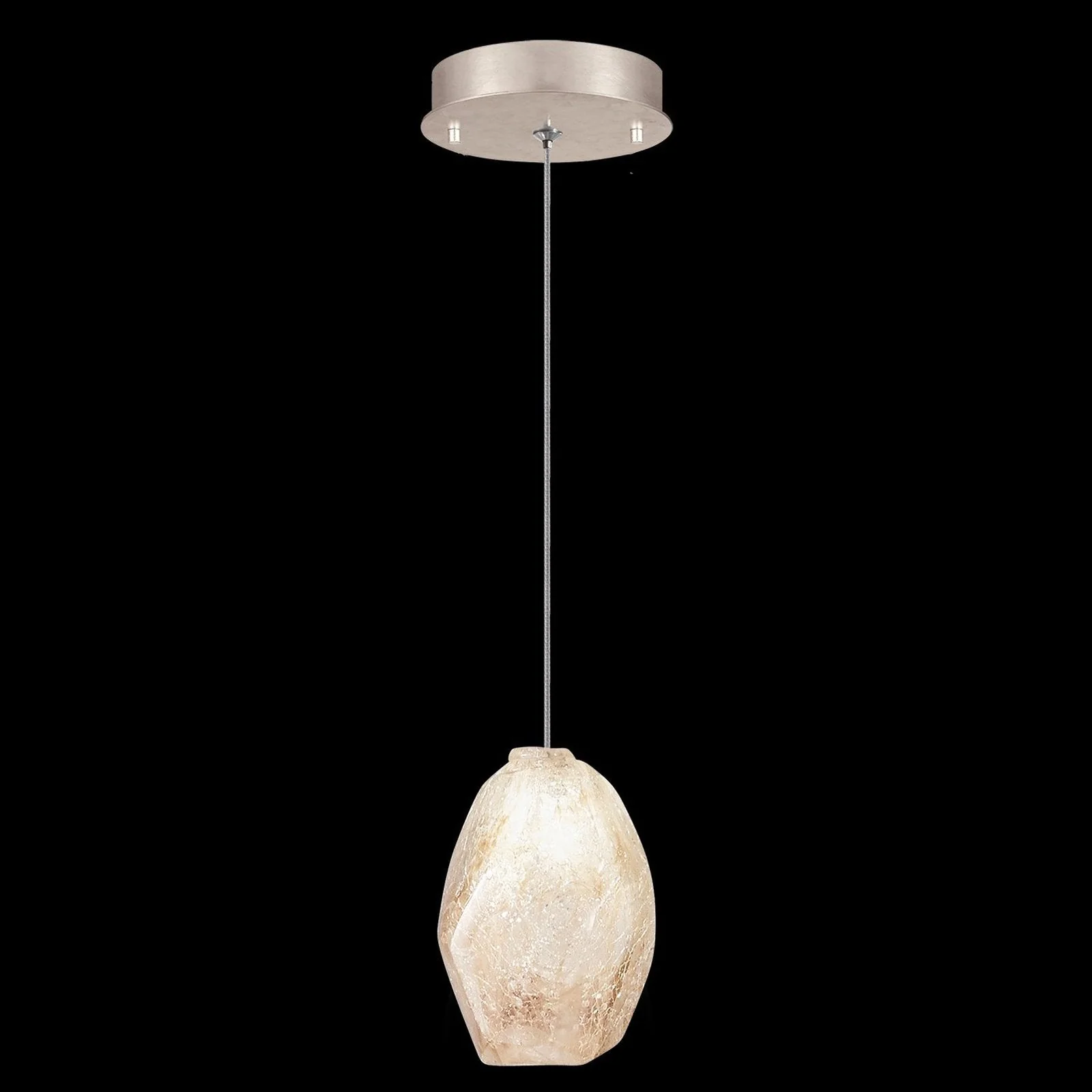 Fine Art Natural Inspirations 5.5" Natural Quartz Round Drop Light - Image 4