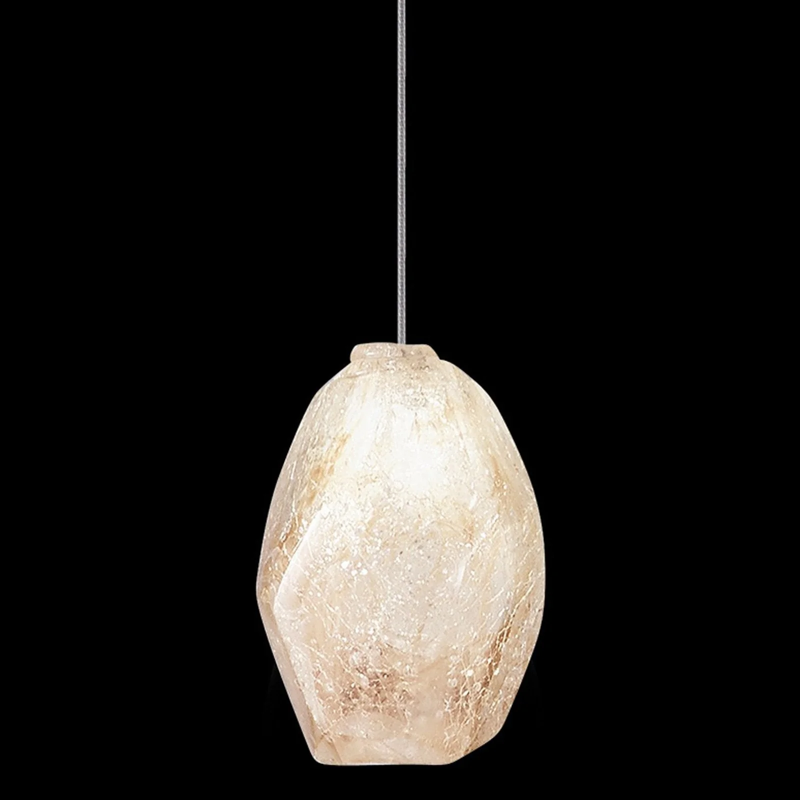 Fine Art Natural Inspirations 5.5" Natural Quartz Round Drop Light - Image 5