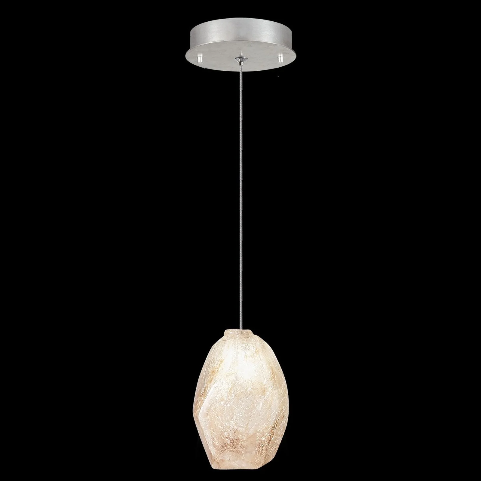 Fine Art Natural Inspirations 5.5" Natural Quartz Round Drop Light - Image 6