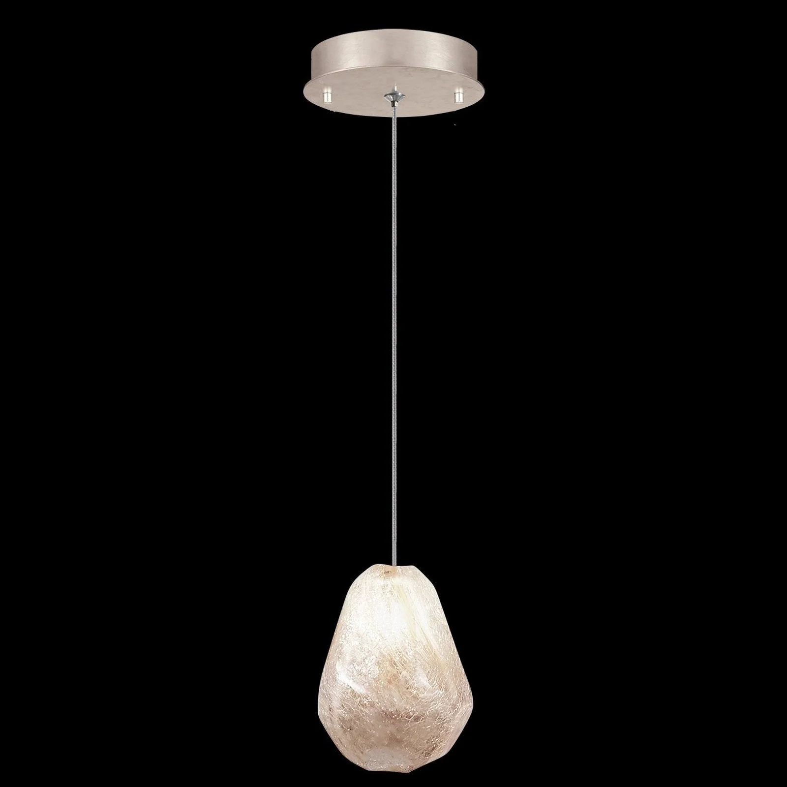Fine Art Natural Inspirations 5.5" Natural Quartz Round Drop Light - Image 7