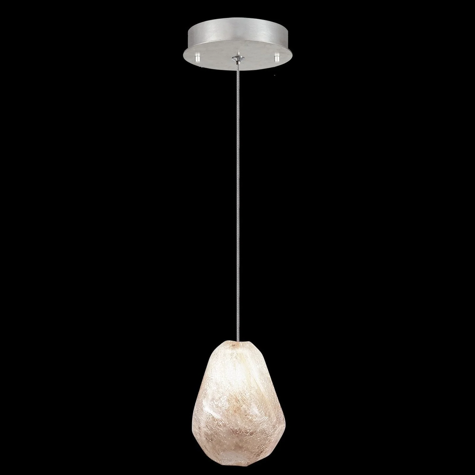 Fine Art Natural Inspirations 5.5" Natural Quartz Round Drop Light - Image 9