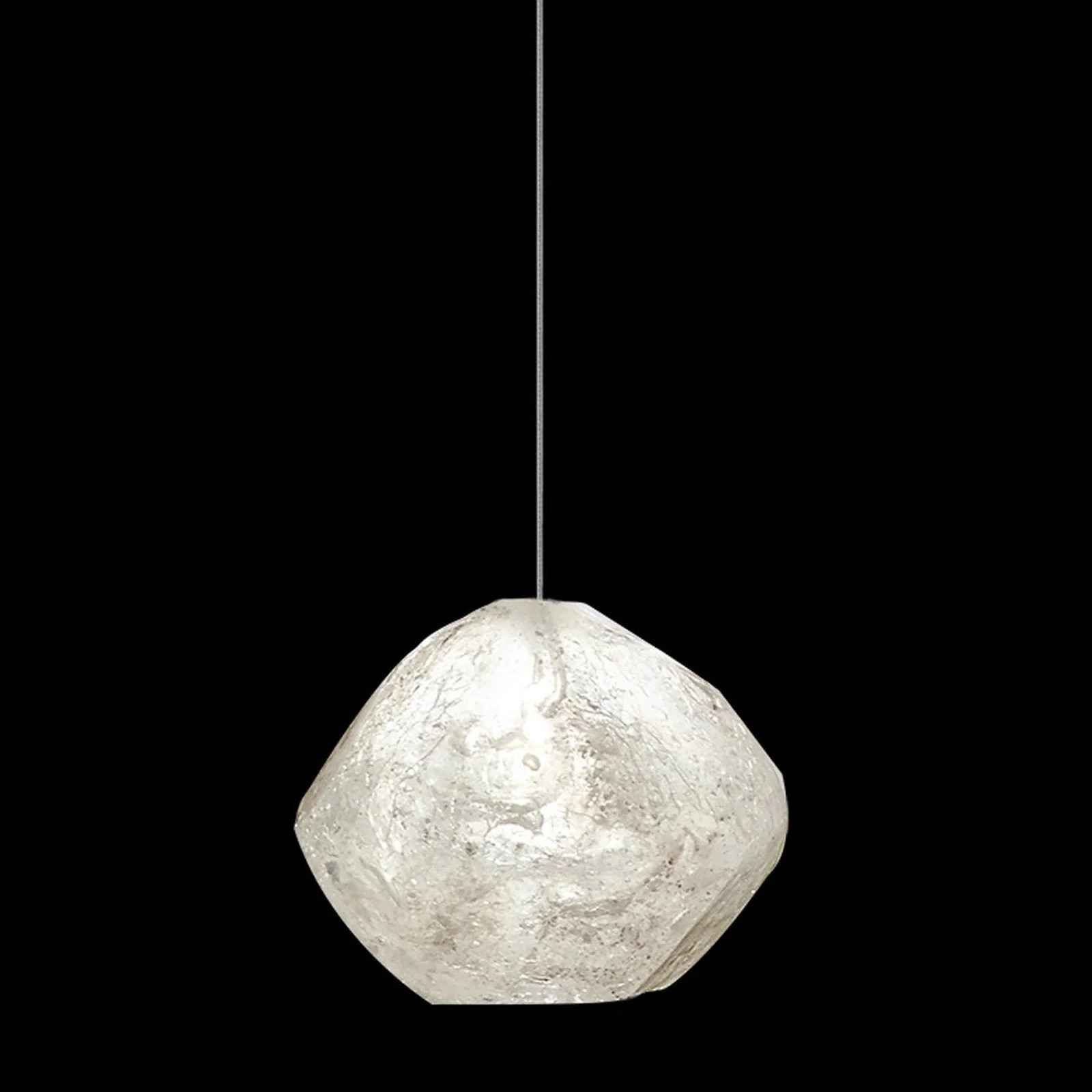 Fine Art Natural Inspirations 5" Clear Quartz Round Drop Light - Image 2