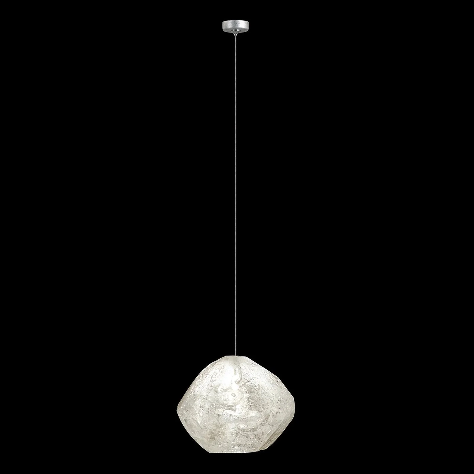 Fine Art Natural Inspirations 5" Clear Quartz Round Drop Light - Image 3