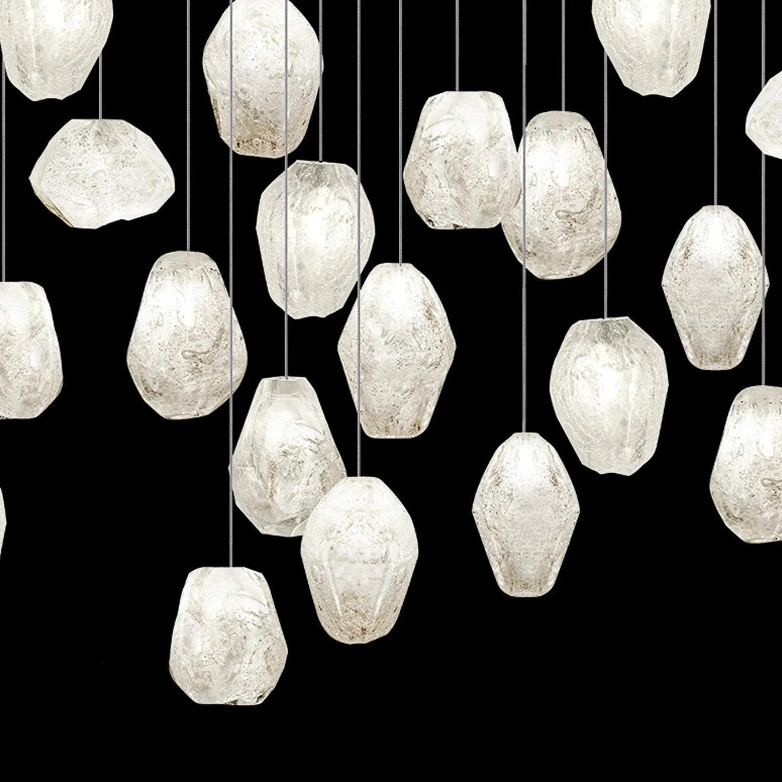 Fine Art Natural Inspirations 54" Clear Quartz Rectangular Pendant - Image 2