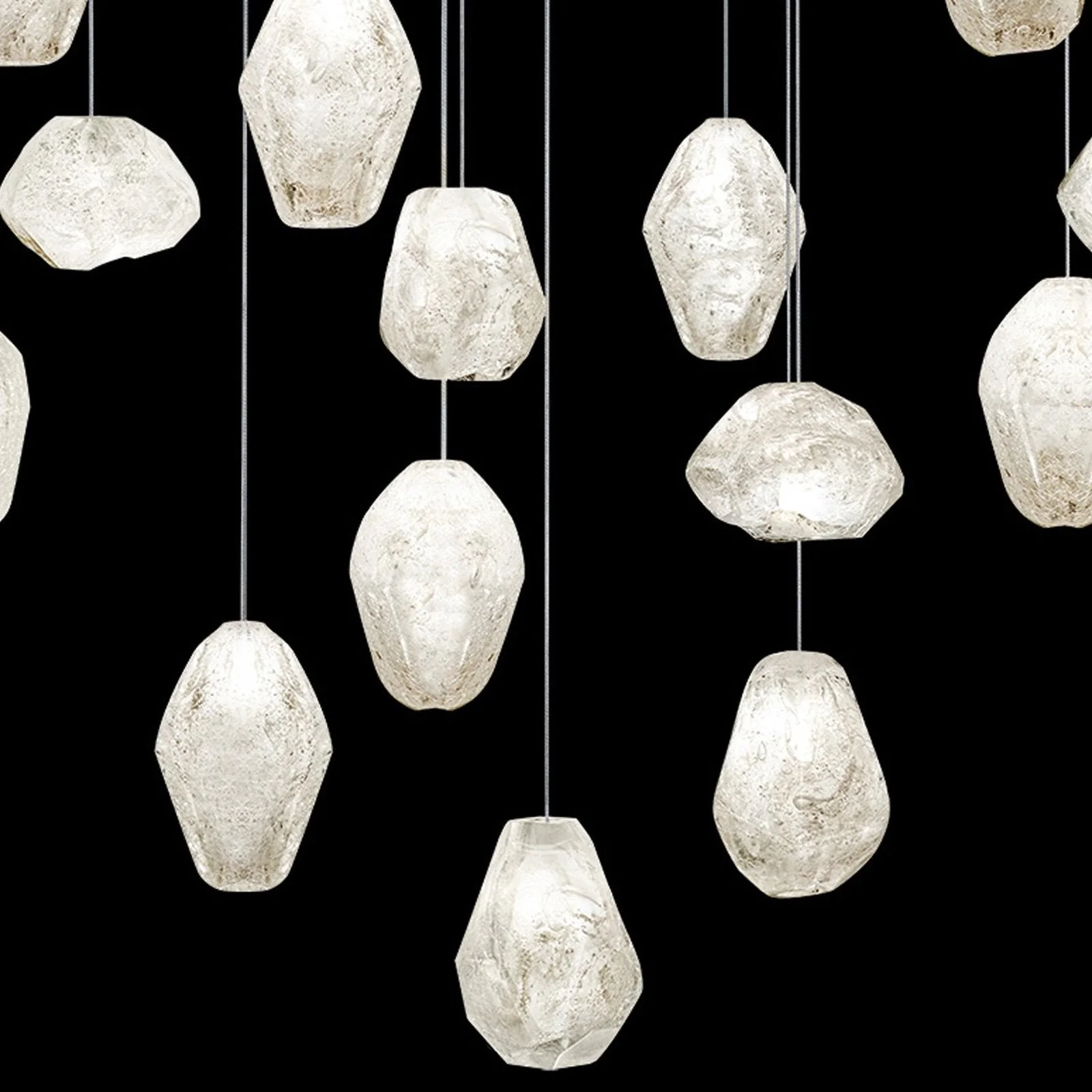 Fine Art Natural Inspirations 54" Clear Quartz Rectangular Pendant - Image 4