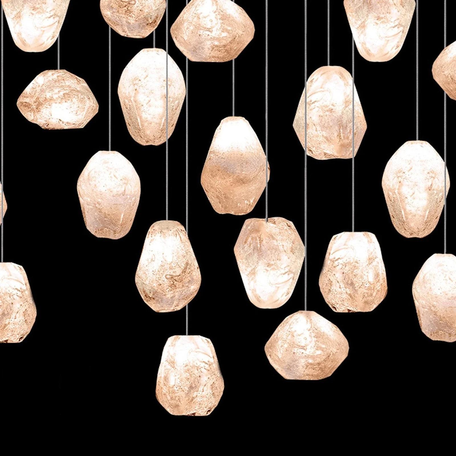 Fine Art Natural Inspirations 54" Natural Quartz Rectangular Pendant - Image 2