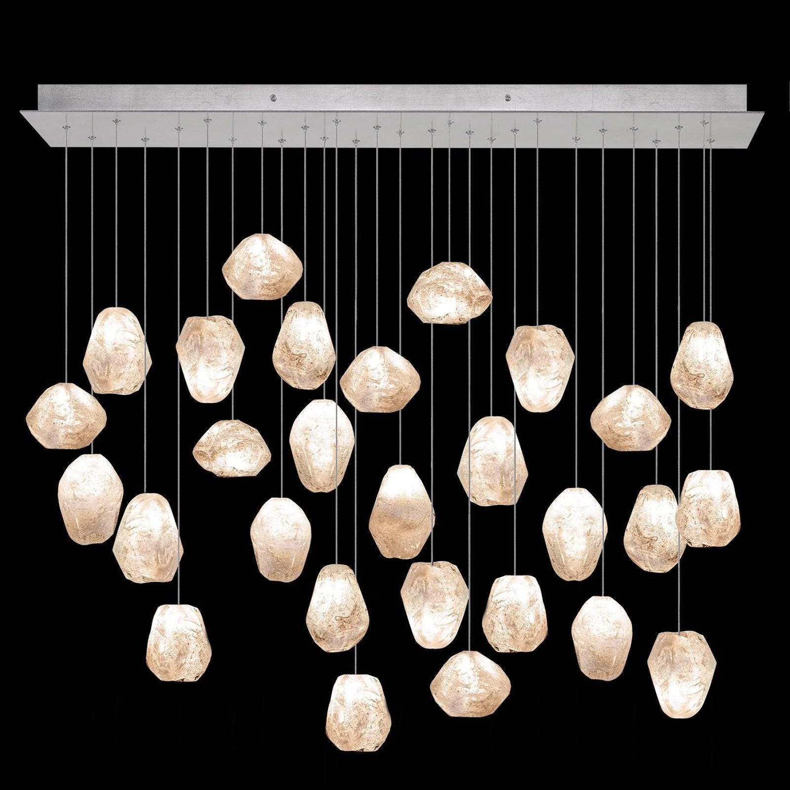Fine Art Natural Inspirations 54" Natural Quartz Rectangular Pendant - Image 3