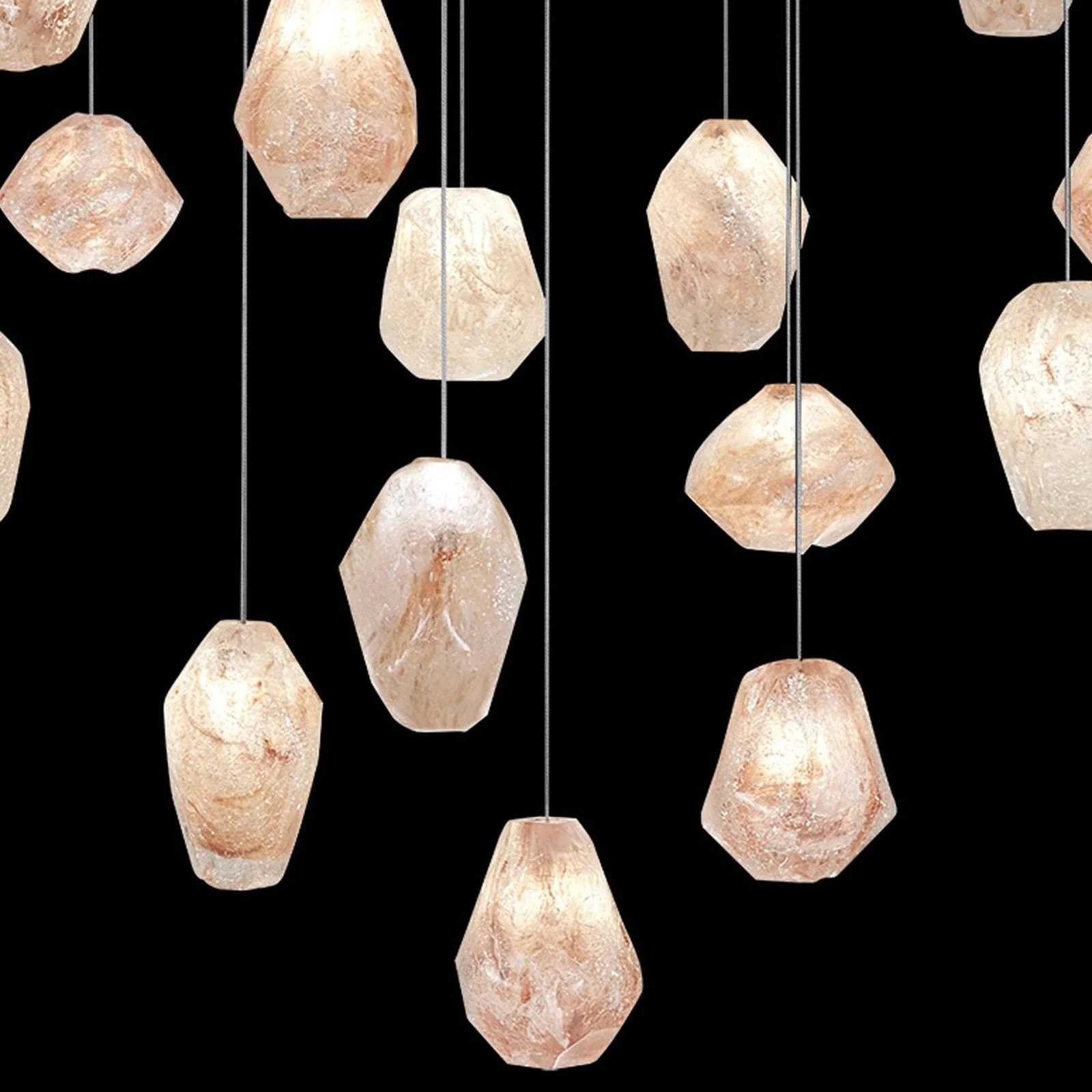 Fine Art Natural Inspirations 54" Natural Quartz Rectangular Pendant - Image 4