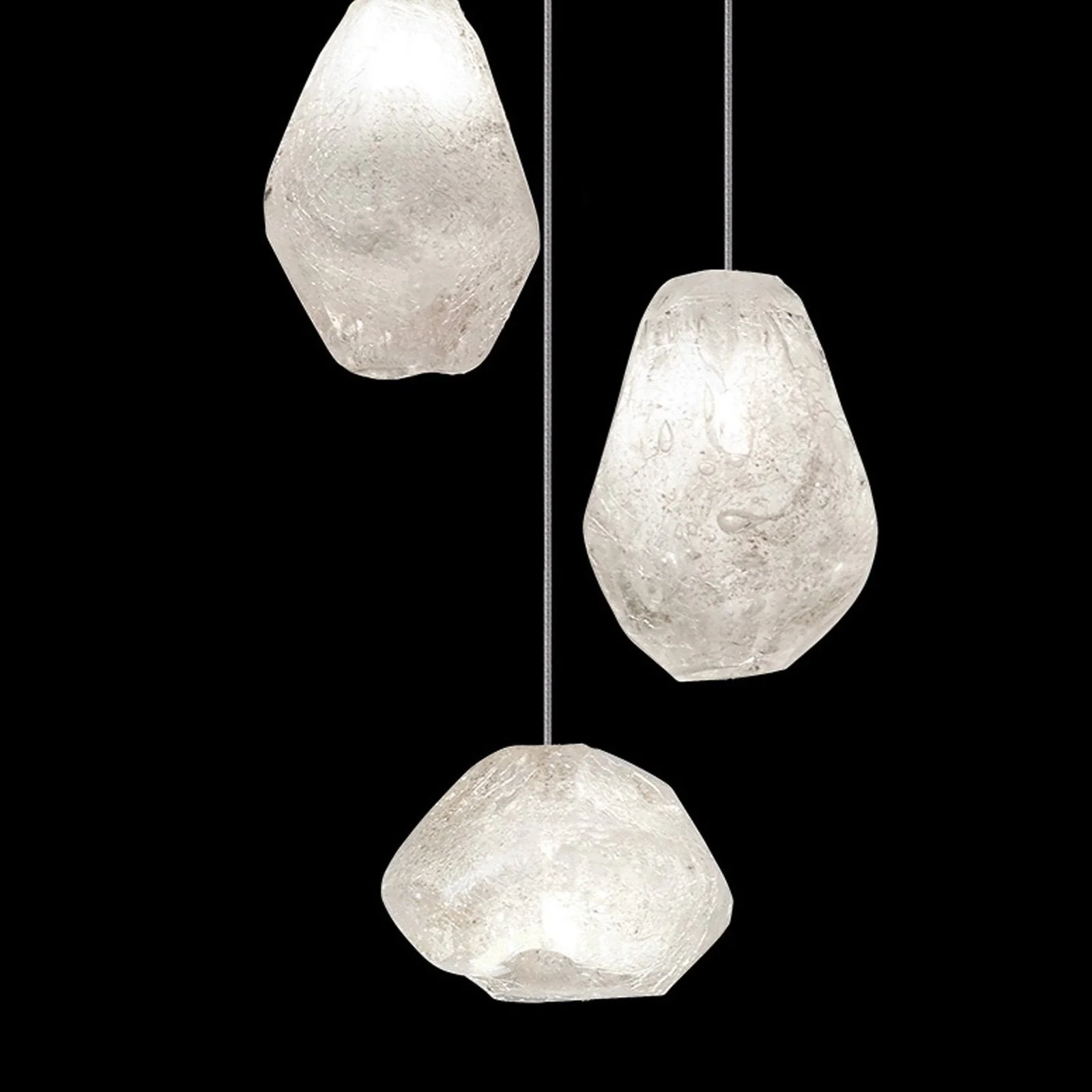 Fine Art Natural Inspirations 9" Clear Quartz Round Pendant - Image 2