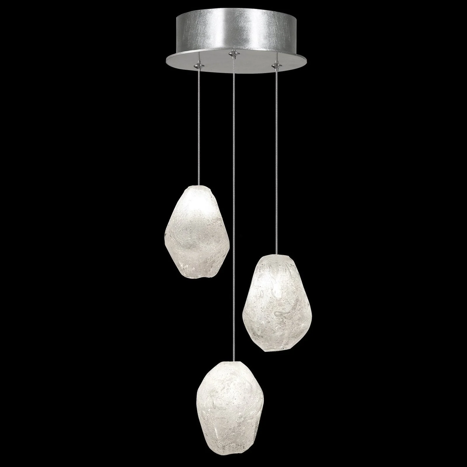 Fine Art Natural Inspirations 9" Clear Quartz Round Pendant - Image 3