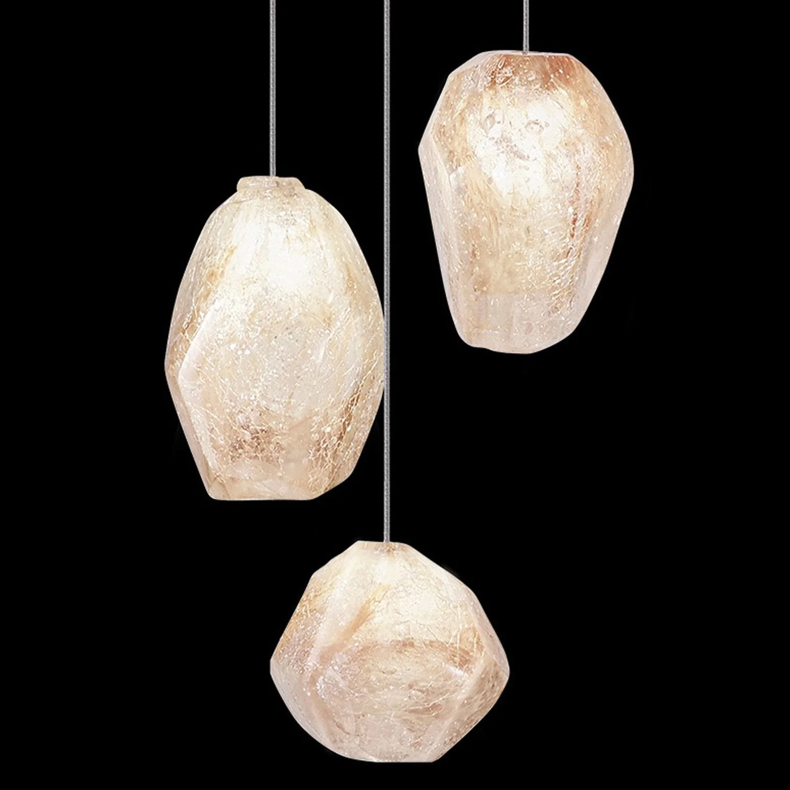 Fine Art Natural Inspirations 9" Natural Quartz Round Pendant - Image 2