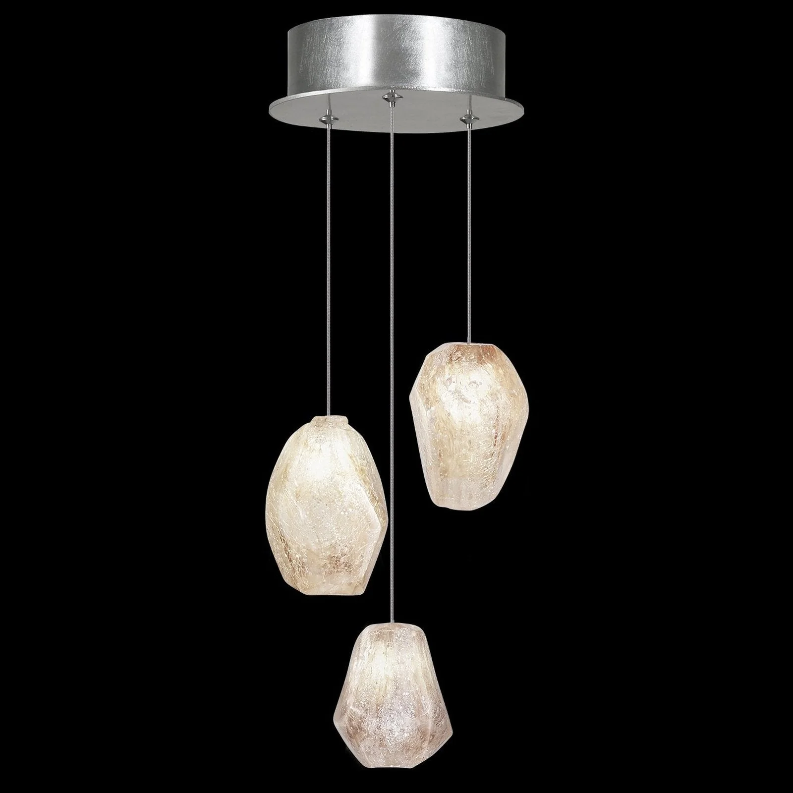 Fine Art Natural Inspirations 9" Natural Quartz Round Pendant - Image 3