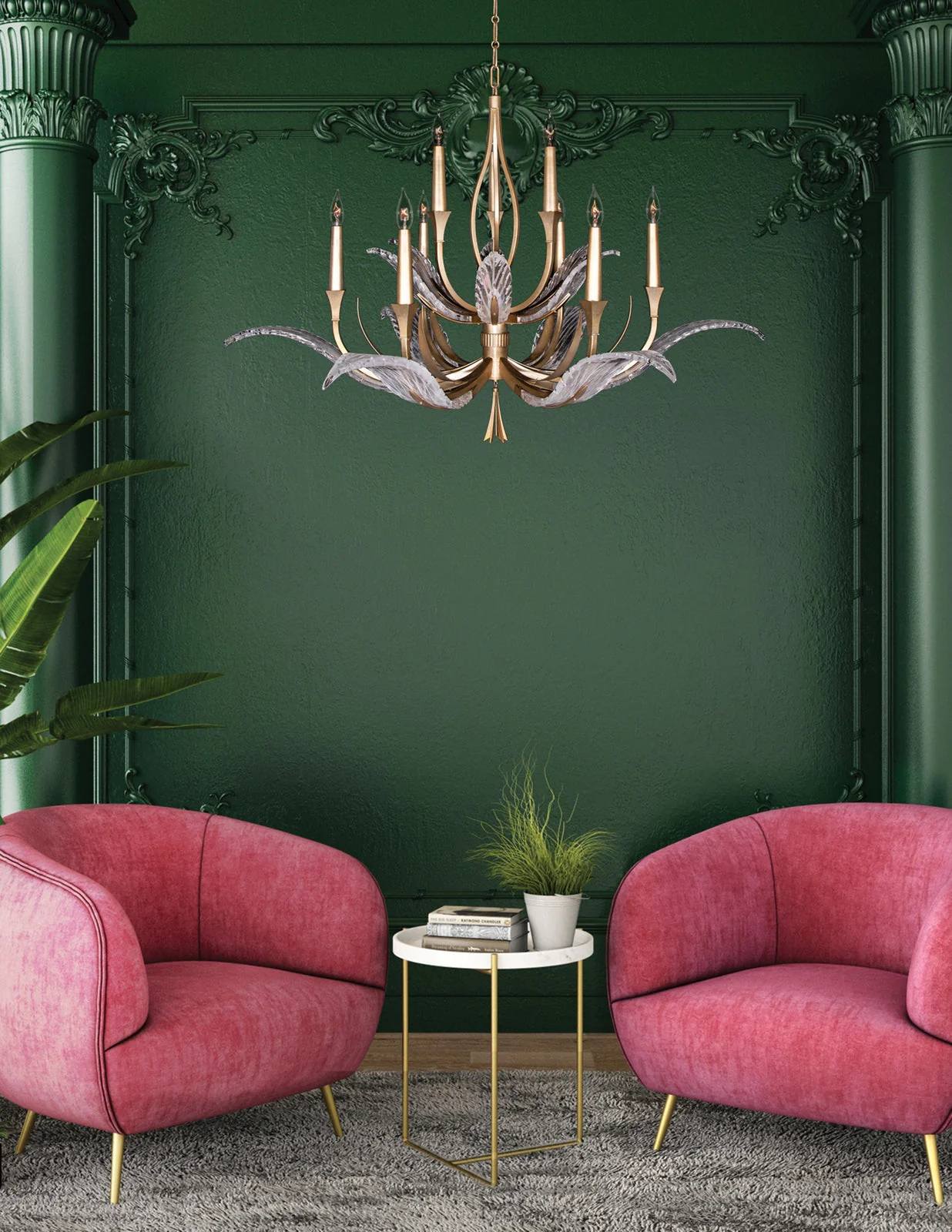 Fine Art Plume 45" Round Chandelier - Image 10