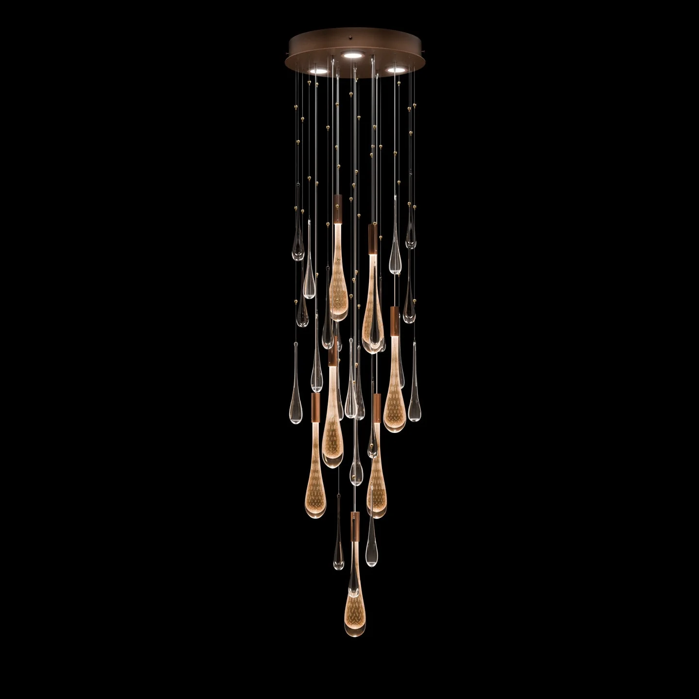 Fine Art Rain 18"W Round Pendant - Image 3