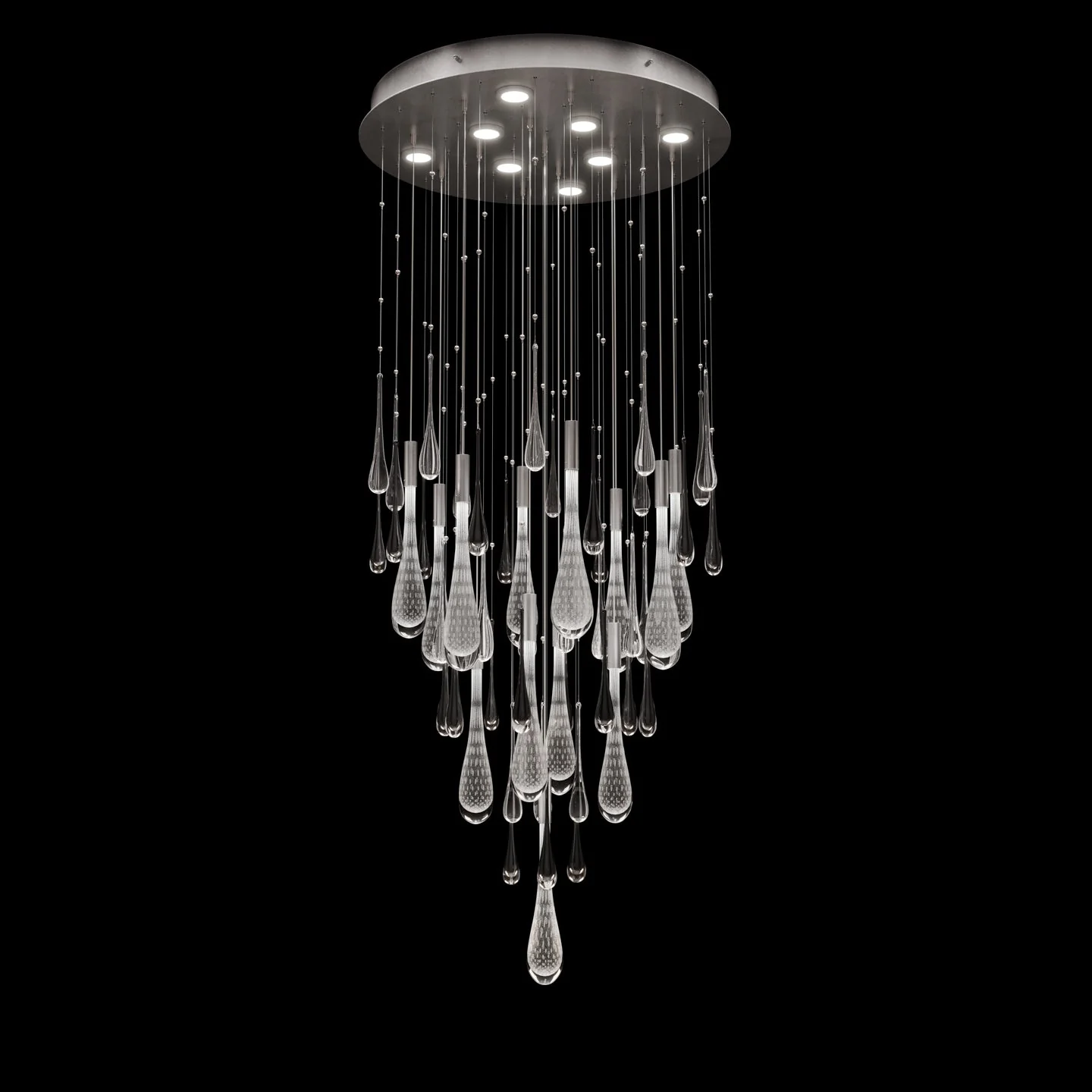 Fine Art Rain 32"W Round Pendant - Image 2